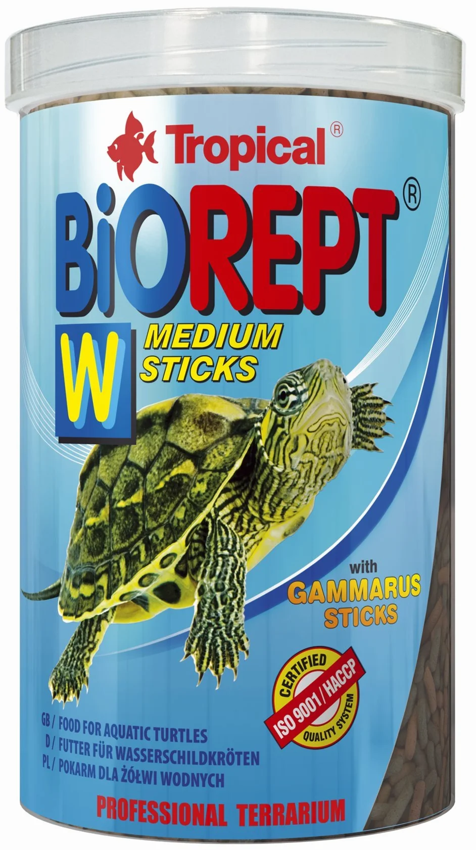 BIOREPT W. Pokarm dla żółwi wodnych w pałeczkach 1000ml / 300g