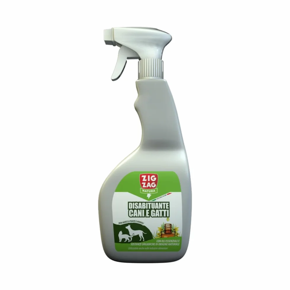 Zig Zag środek odstraszający psy i koty, naturalny środek odstraszający plamy do użytku wewnątrz i na zewnątrz, na bazie naturalnych olejków eterycznych i substancji organicznych, 750 ml