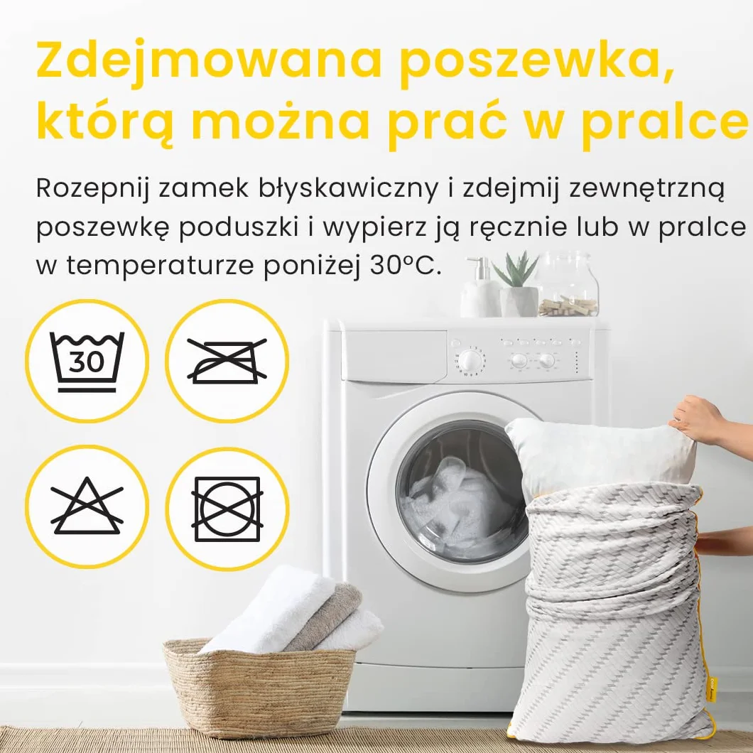 Cosi Home® Ergonomiczna Poduszka Chłodząca z Pianki Pamięci, Zapamiętująca Kształt, Z Bambusową Poszewką, Wypełnione Żelem Chłodzącym, Regulowana Wysokość, 2 szt w Zestawie
