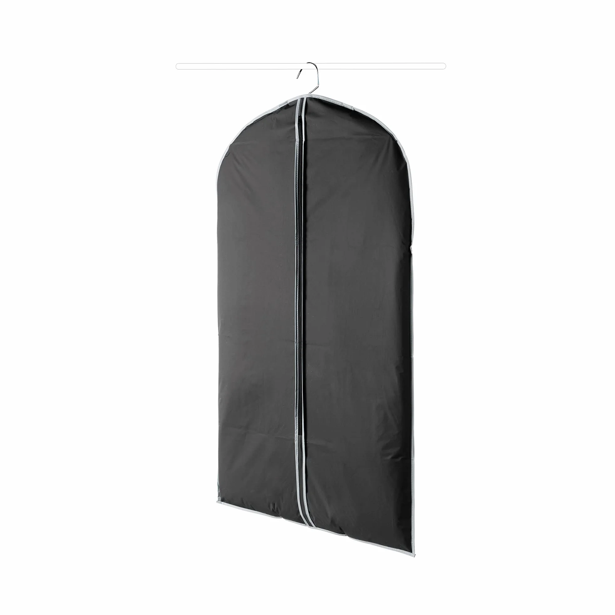 Compactor Torba na garnitur z zamkiem, odstraszająca moli i oddychająca, pokrowiec na garnitur o wymiarach 60 x 100 cm, odporna na kurz i wodę, seria Urban, kolor czarny