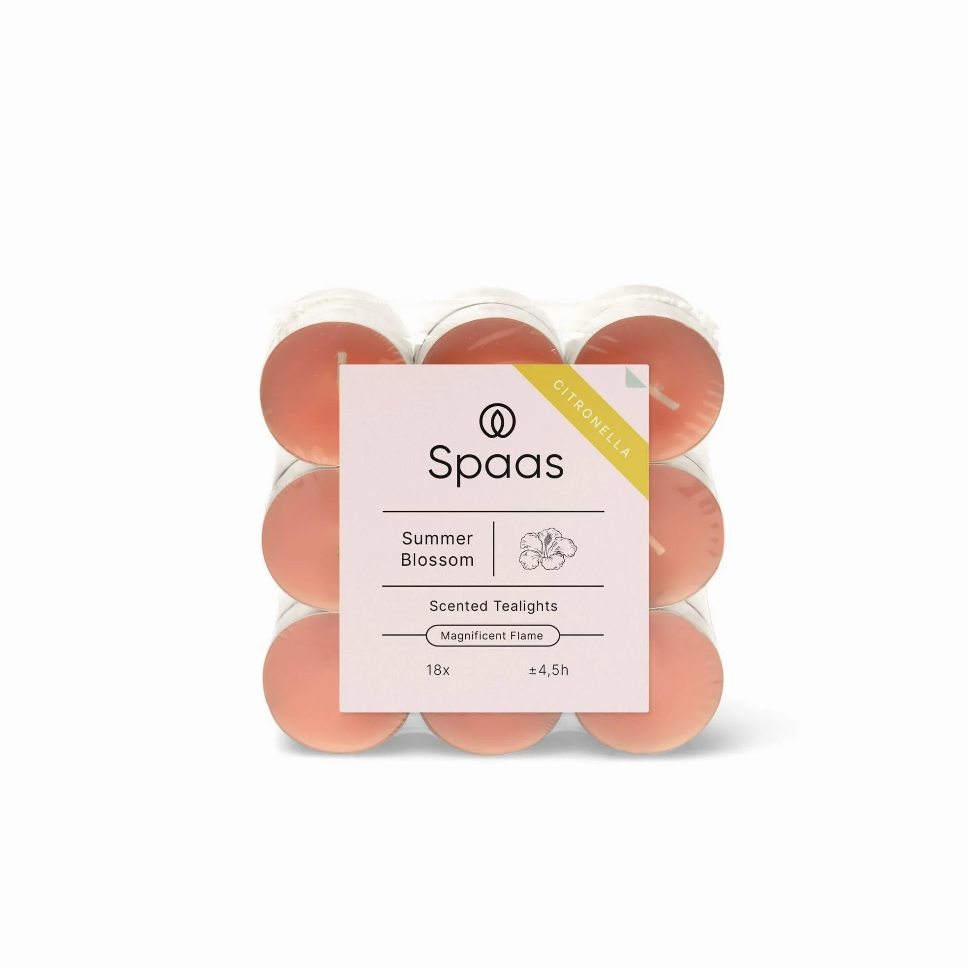 Spaas 10 x 18 Podgrzewaczy Citronella, około 4.5 Godziny, Bajkowy Róż, Letni Kwiat, Summer Blossom