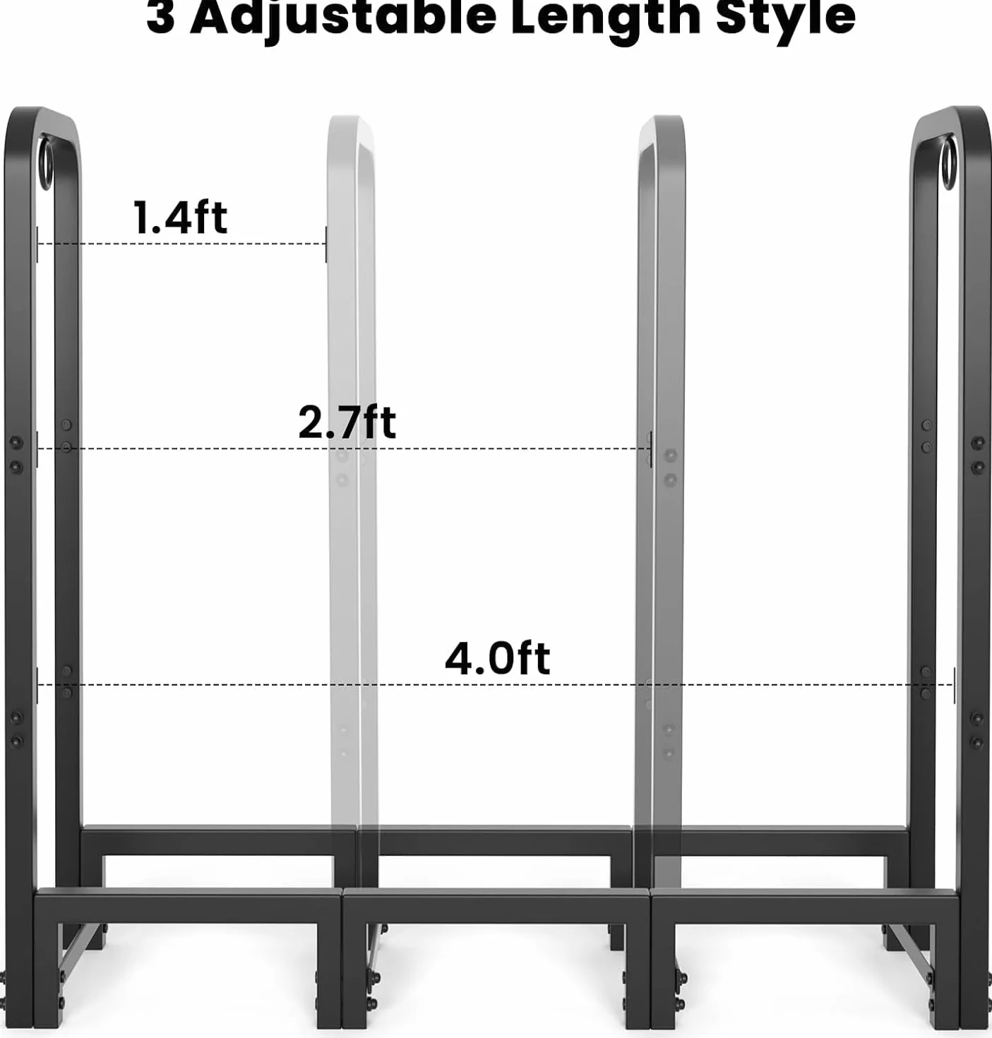 Amagabeli 122 cm x 122 cm x 35,56 cm Uchwyt na Drewno Opałowe, Stojak do Przechowywania, Uchwyt na Dziennik Kominka