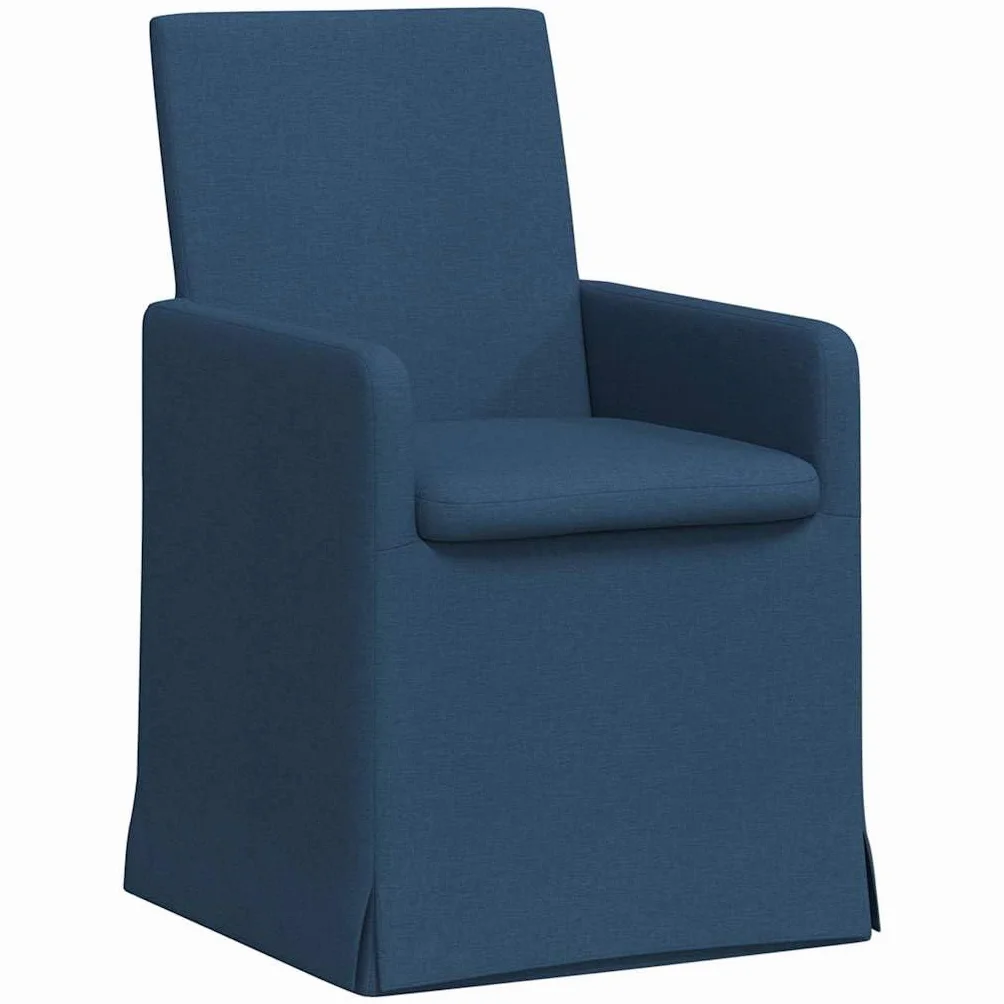 vidaXL Krzesła do jadalni, 2 szt., niebieskie, 57 x 67 x 95 cm, nowoczesne krzesło do jadalni, ergonomiczne z kółkami, eleganckie wzornictwo do kuchni, przytulne i wszechstronne