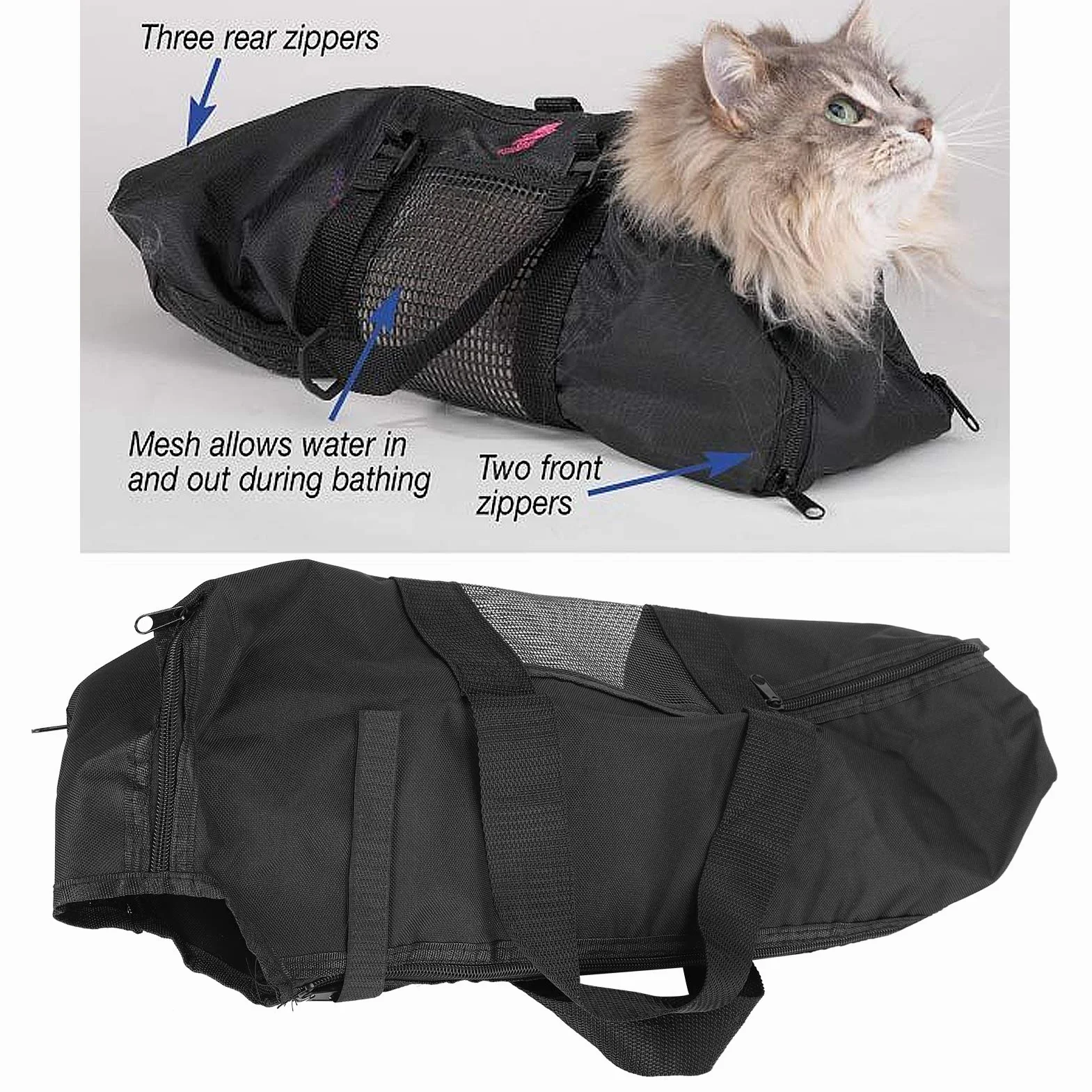 Fdit Torba do K?pieli Kot¨®w, Siatka Restraint Bag, Letnia Torba do Mycia Kot¨®w z Otworem na Pysk