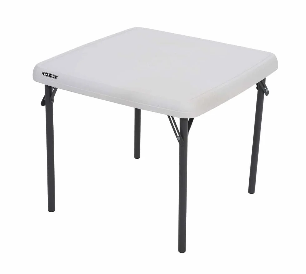 LIFETIME 80425 24 cale x 24 cale (61 cm x 61 cm) kwadratowy stół składany dla dzieci - migdałowy