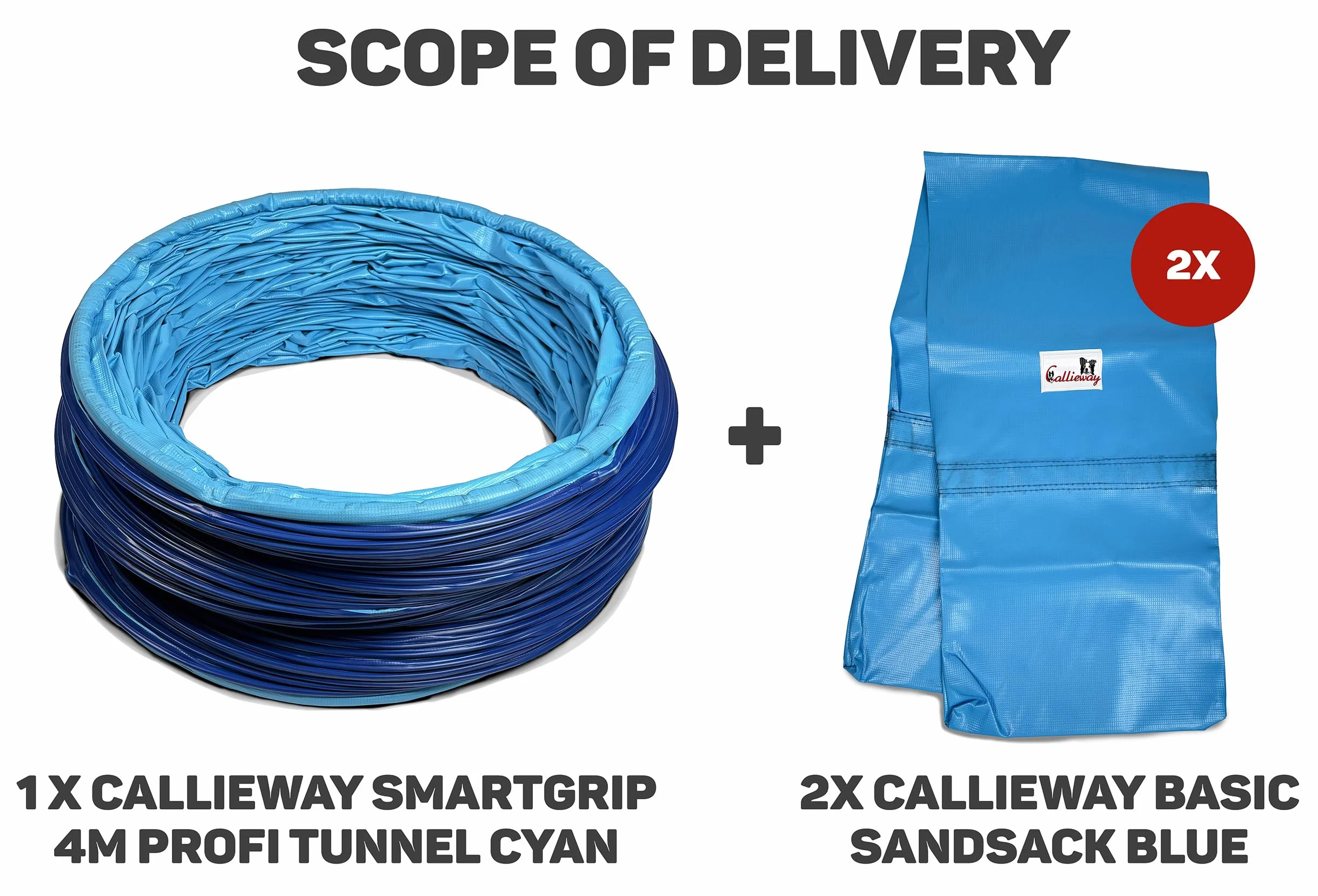 Callieway® Tunel Agility dla Psa Profi 4m Niebiesko-cyjan