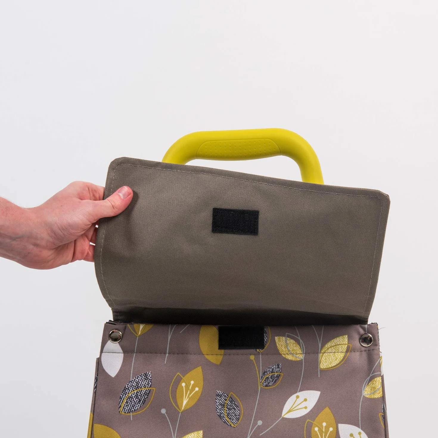 Sabichi Lemongrass wózek na zakupy na 2 kółkach, 40 l, lekki, łatwy w użyciu, z wkładką termoizolacyjną, ergonomiczny uchwyt, stalowa rama