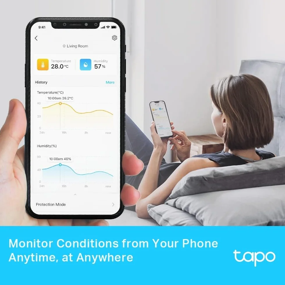 TP-Link Tapo T315 | Inteligentny czujnik temperatury i wilgotności z wyświetlaczem | Ekran e-ink | Powiadomienia | Historia danych w aplikacji Tapo