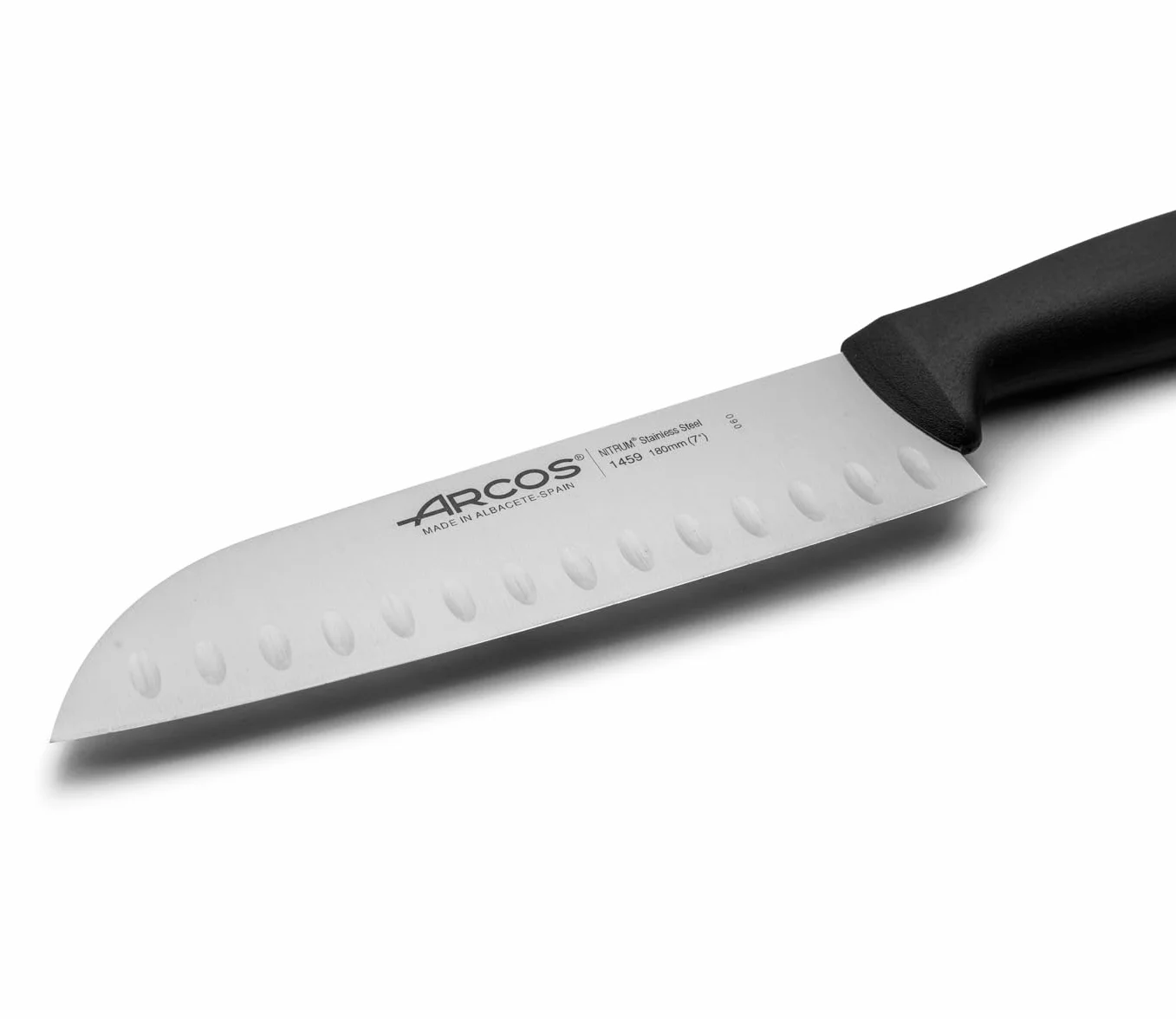 Arcos Nóż Santoku 180 mm stal nierdzewna czarny polipropylen Menorca