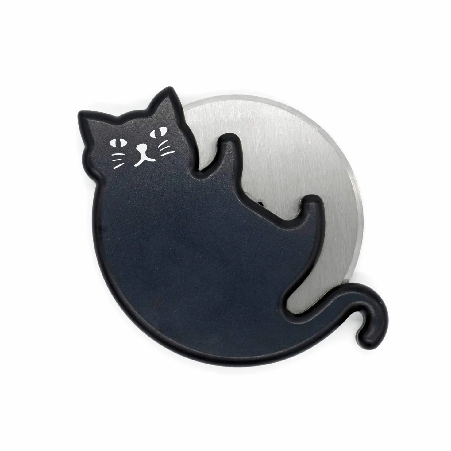 Kikkerland Cat Lovers CU308 nóż do pizzy w kształcie kota z ostrzem ze stali nierdzewnej