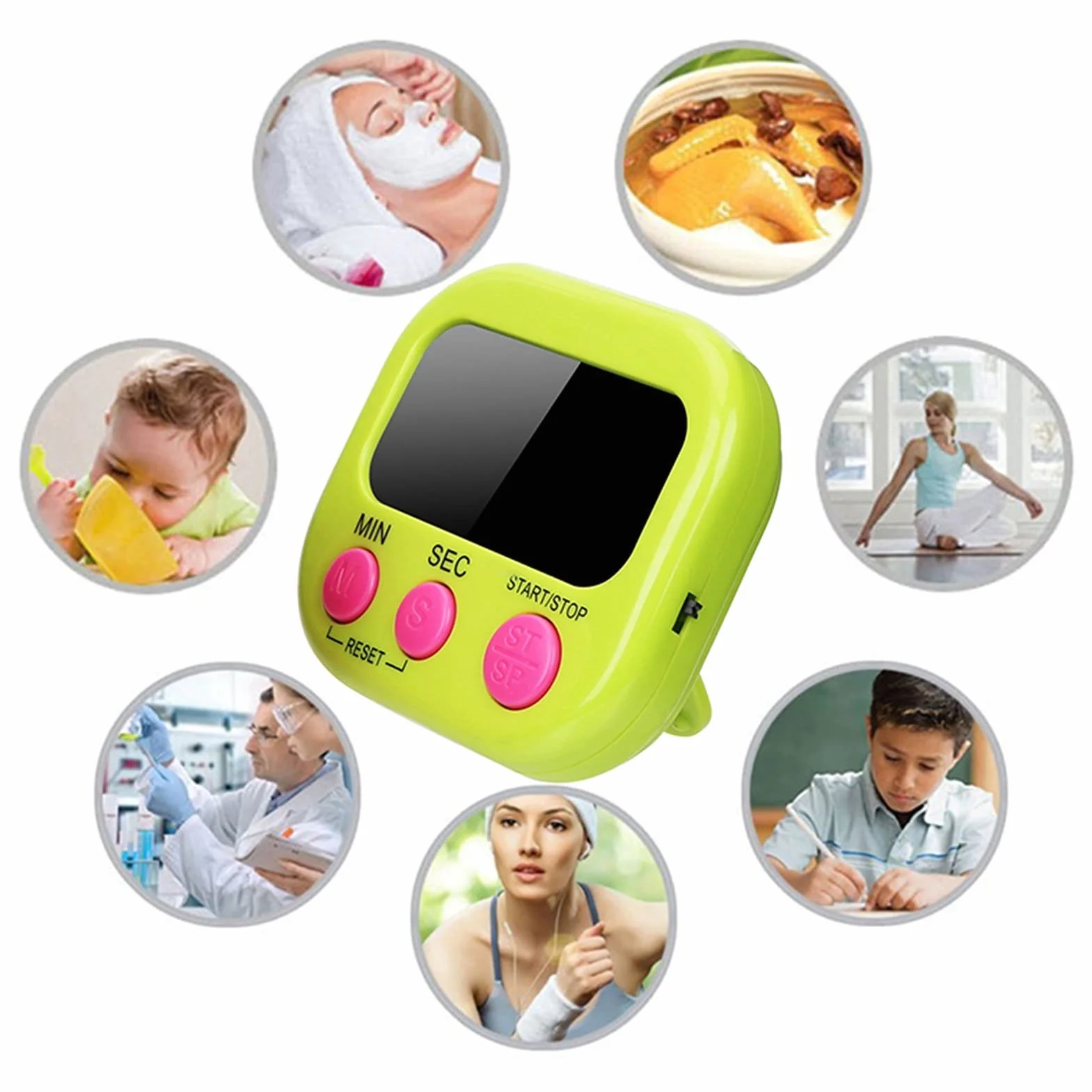 Timer Kuchenny Timer narzędzi kuchennych cyfrowy PROWADZONY Wyświetlacz Timer kuchenny Zegar Gotowy Budzik Budzik Sportowy Kuchnia Zegar Narzędzie Kuchenne Minutniki Kuchenne (Color : D)
