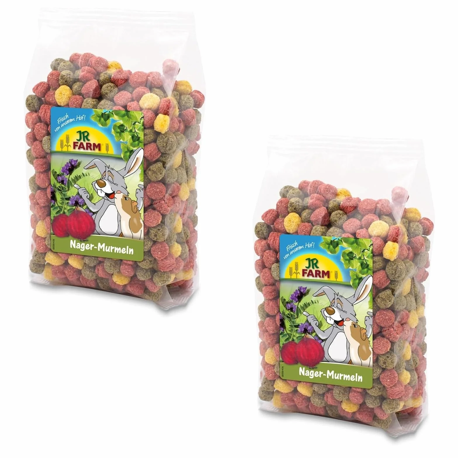 JR FARM Marmurki dla gryzoni dwupak 2 x 150 g z czerwonymi burakami lucerną i kukurydzą