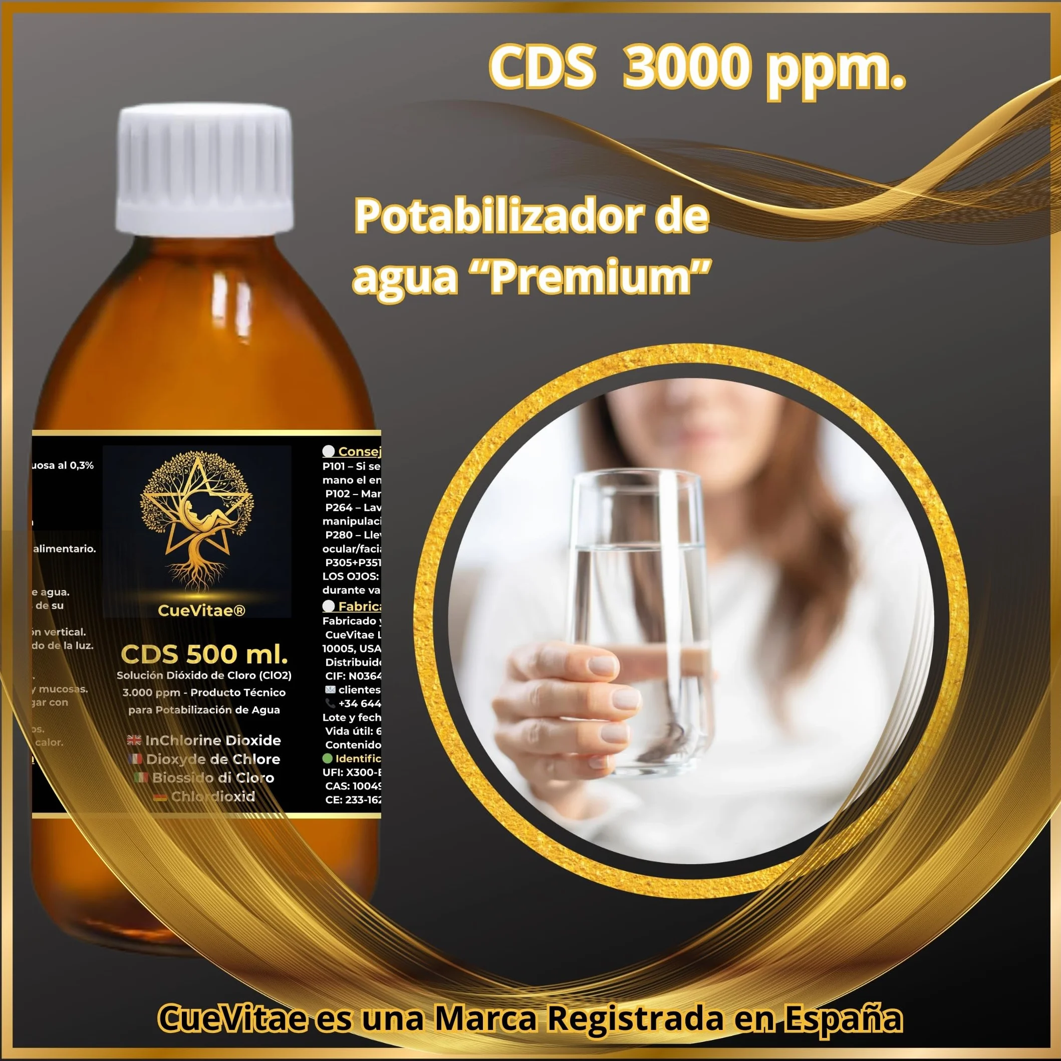 CDS/CDL 3000 PPM (500 ml) | Ostatnia produkcja | Produkt już aktywowany, gotowy do dozowania | W tym pojemnik z miarką | Opakowanie z antypromieniacyjnym szkłem bursztynowym