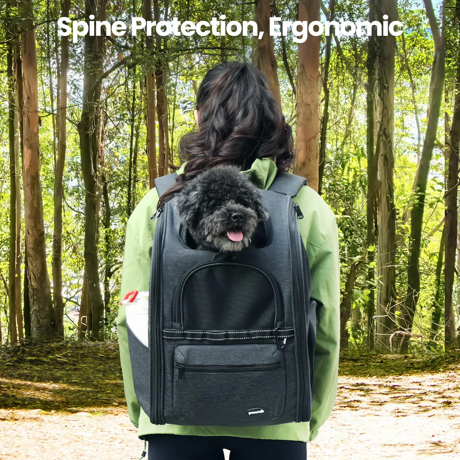 Pecute Ergonomiczny Plecak dla Kota z Redukcją Obciążenia 30%, Oddychający Nosidełko