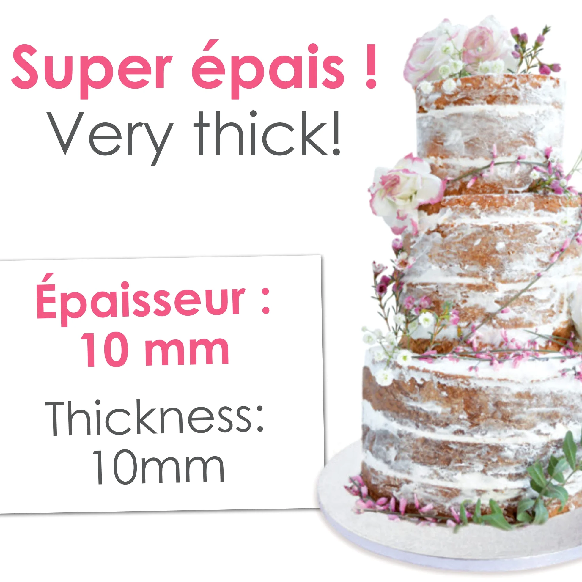 ScrapCooking Gruby okrągły stojak na ciasto, średnica 30 cm, kolor srebrny, blat wielokrotnego użytku, tarcza z deską, twarde ciasta, wyprodukowano we Francji, 5206
