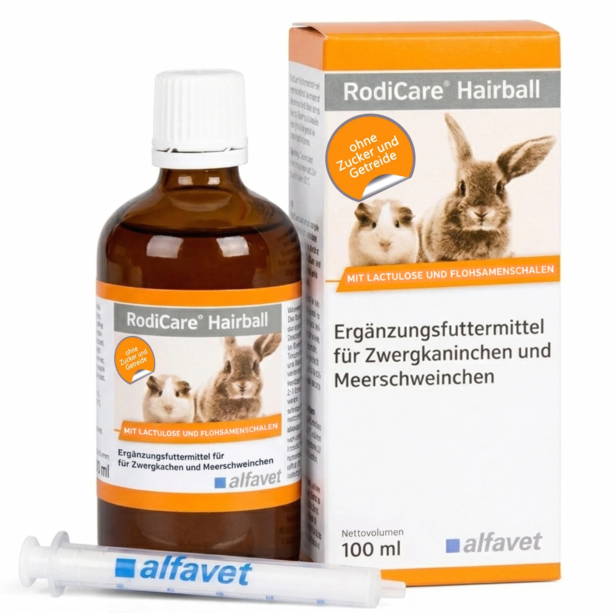 alfavet RodiCare Hairball Suplement diety dla królików i świnek morskich 100 ML