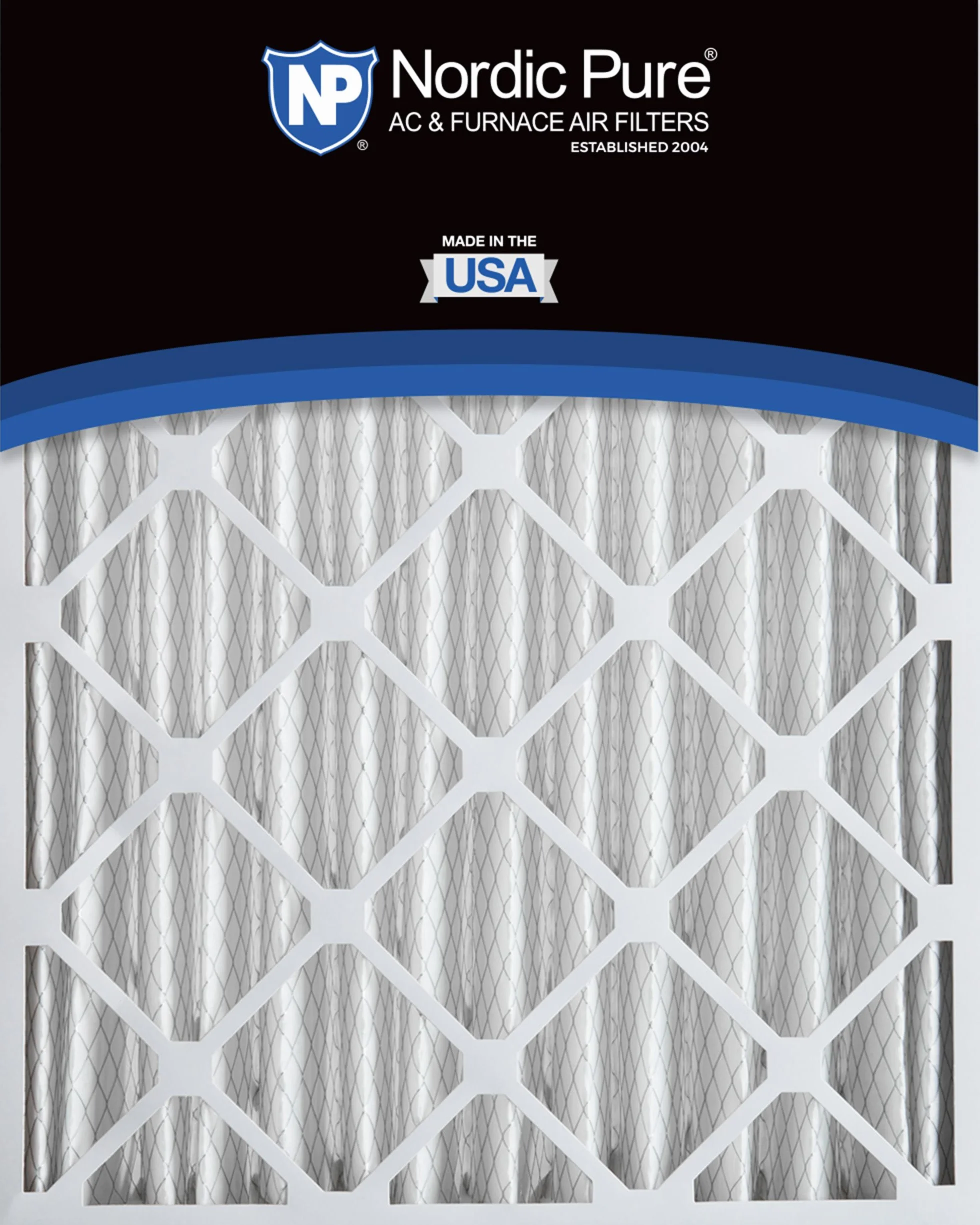 Nordic Pure 16x25x4 (3-5/8 Depth Actual Depth) MERV 8 z pełnymi filtrami powietrza AC 2 opakowania
