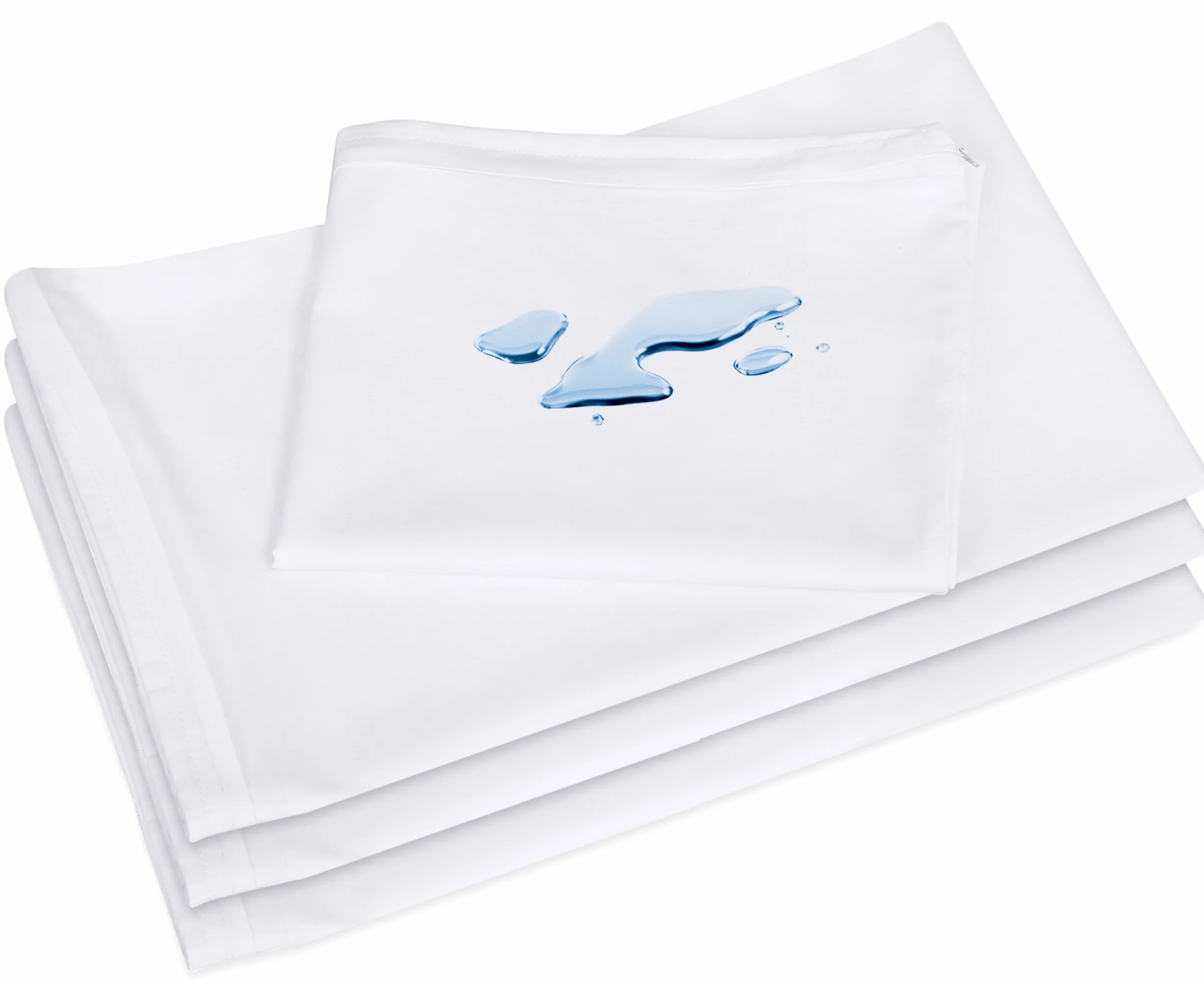 Utopia Bedding Wodoodporne Poszewki Na Poduszki 50 x 80 cm - Zestaw 4 - Ochraniacze Na Poduszki Z Zamkiem - Poszewka Na Poduszkę Przeciw Insektom i Roztoczom