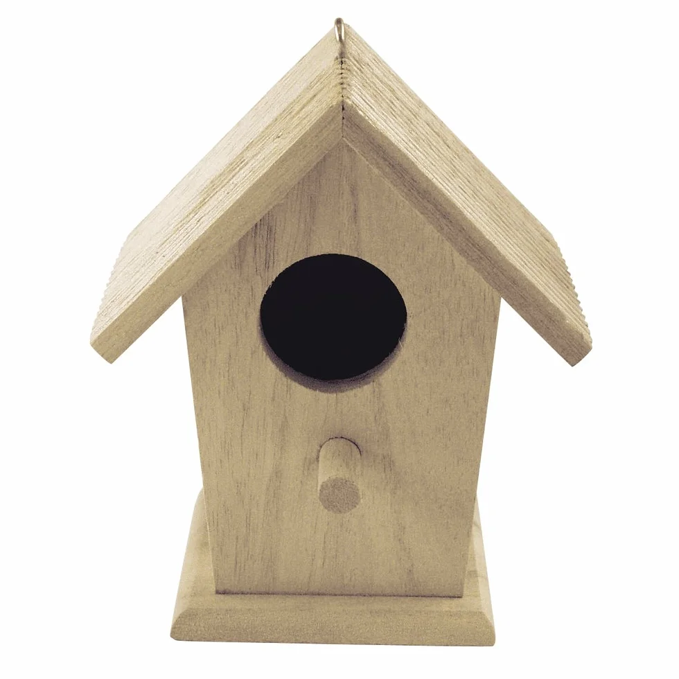 Rayher 62290000 drewniany domek dla ptaków FSC Mix Credit, 12 x 7,5 x 13 cm