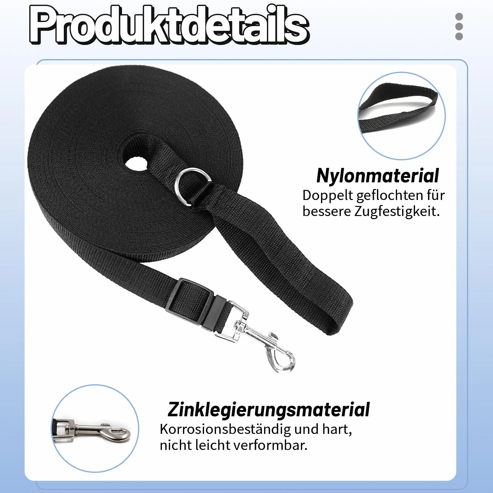 MAEXUS Smycz holownicza 10 m wodoodporna nylonowa dla psa