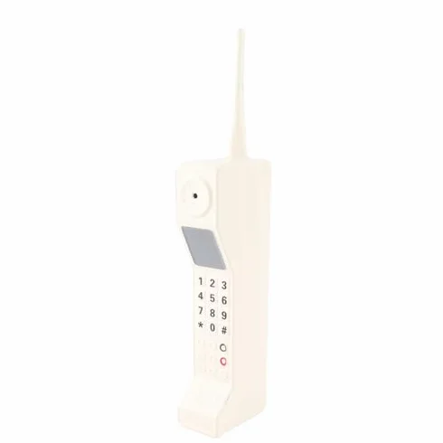 Retro Telefon Komórkowy, 80's 90's Old Fashioned Przenośna Cegła Ozdoba Telefonu Komórkowego, Symulacja Rekwizyty Fotograficzne Vintage Model Telefonu Komórkowego do Dekoracji (Biały)