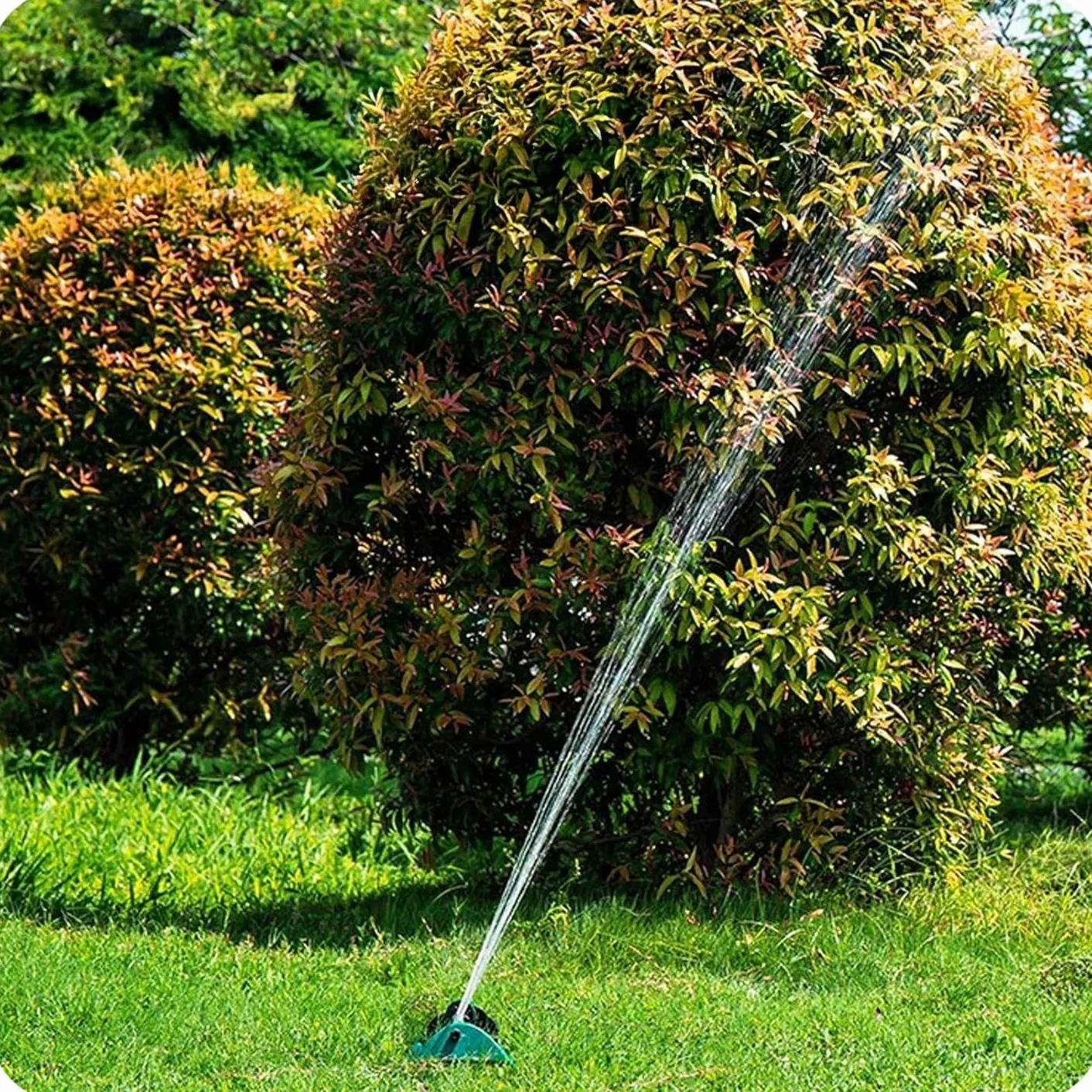 KRUMAD Zraszacz Oscylacyjny do Trawnika, 15 Dysz, System Nawadniania Ogrodu, Regulowany Sprinkler, Trwały i Wodoodporny, Idealny do Nawadniania Trawnika, Ogrodu i Warzywnika