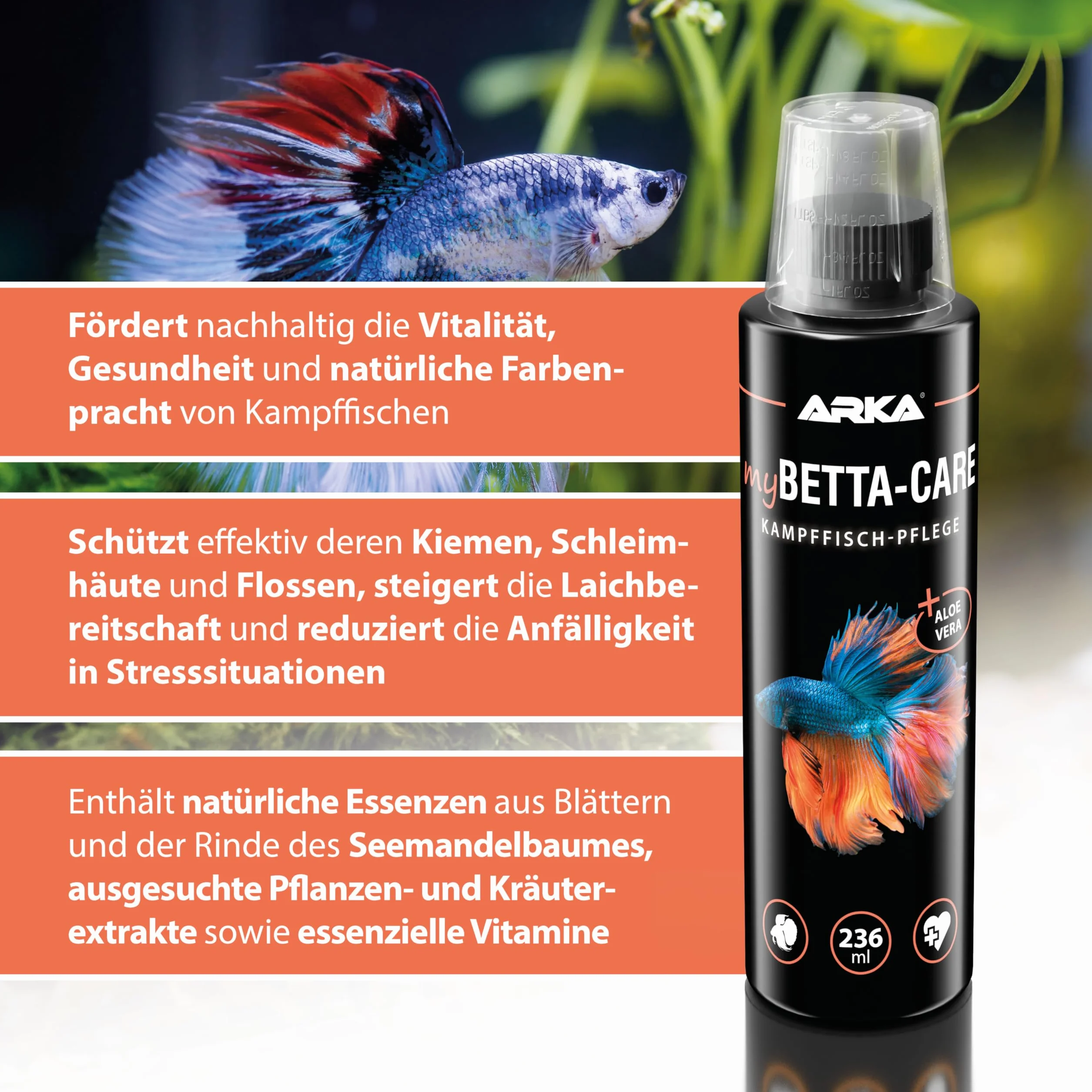 ARKA myBETTA-Care 118 ml środek do pielęgnacji ryb bojowych Betta w akwariach słodkowodnych