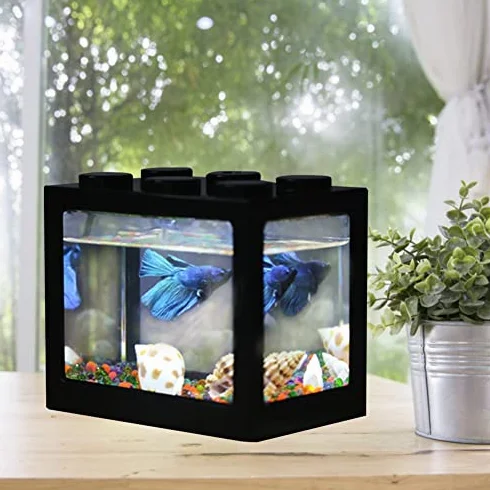 Mini Akwarium Światło LED USB Wystrój Czarny