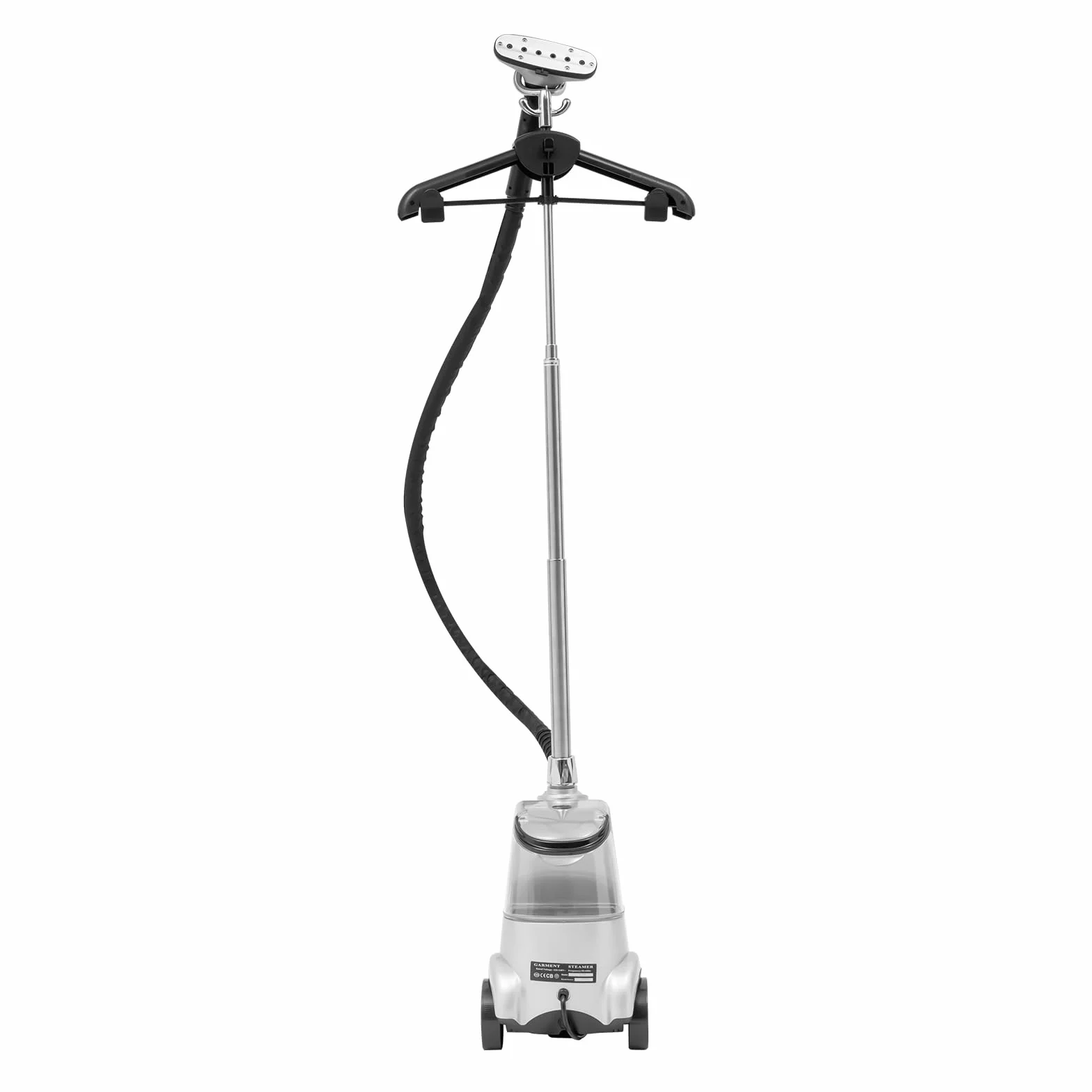 Żelazko parowe 2200 W do ubrań, stojące urządzenie parowe 3 l, zbiornik na wodę, podpórka z regulacją wysokości do 175 m, temperatura pary 99°C, do jedwabiu, nylonu, wełny, bawełny, lnu, srebrnego