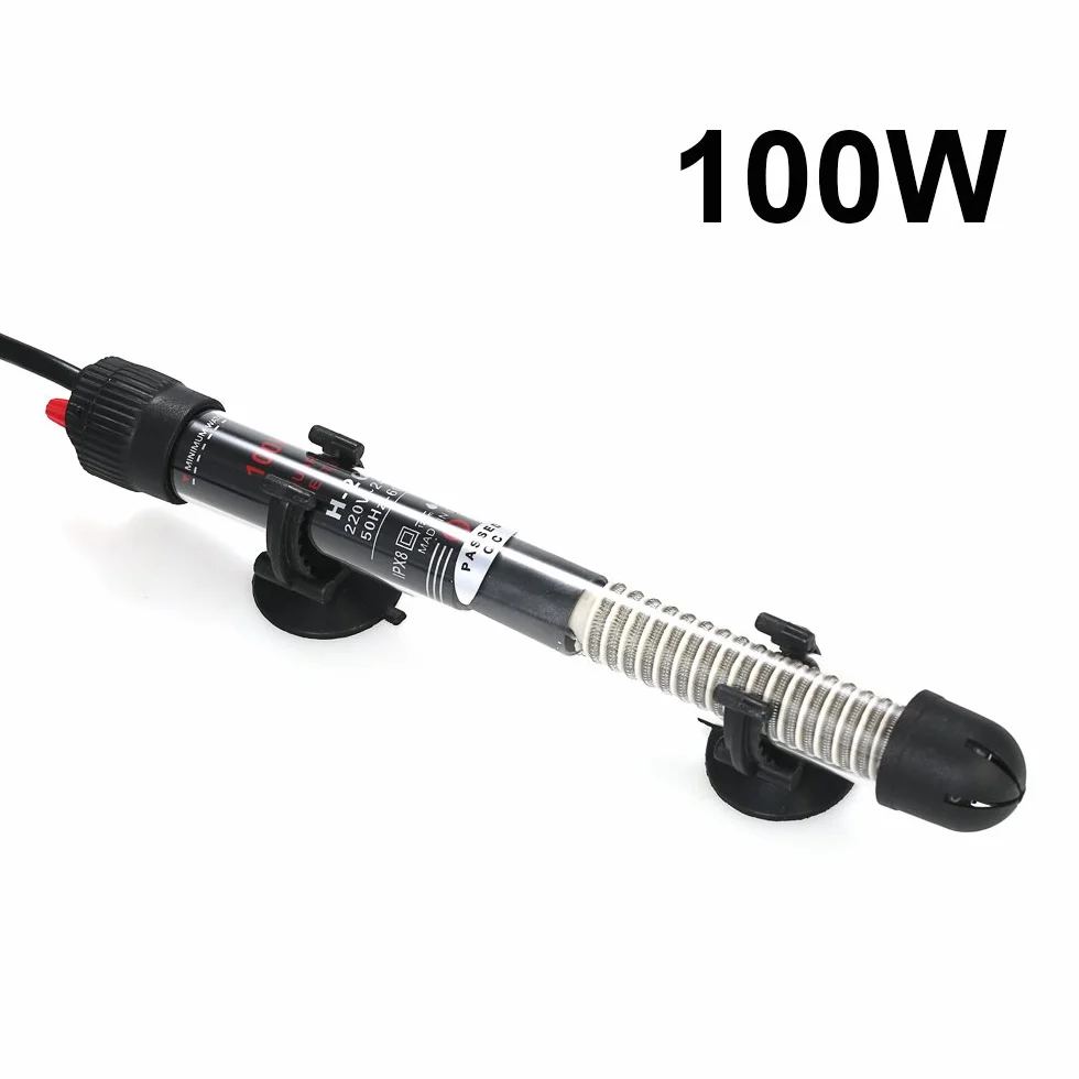 Grzejnik do akwarium 100 W, pręt grzewczy do akwarium z przyssawkami, termostat do akwarium, grzałka do akwarium, regulacja temperatury 220-240 V