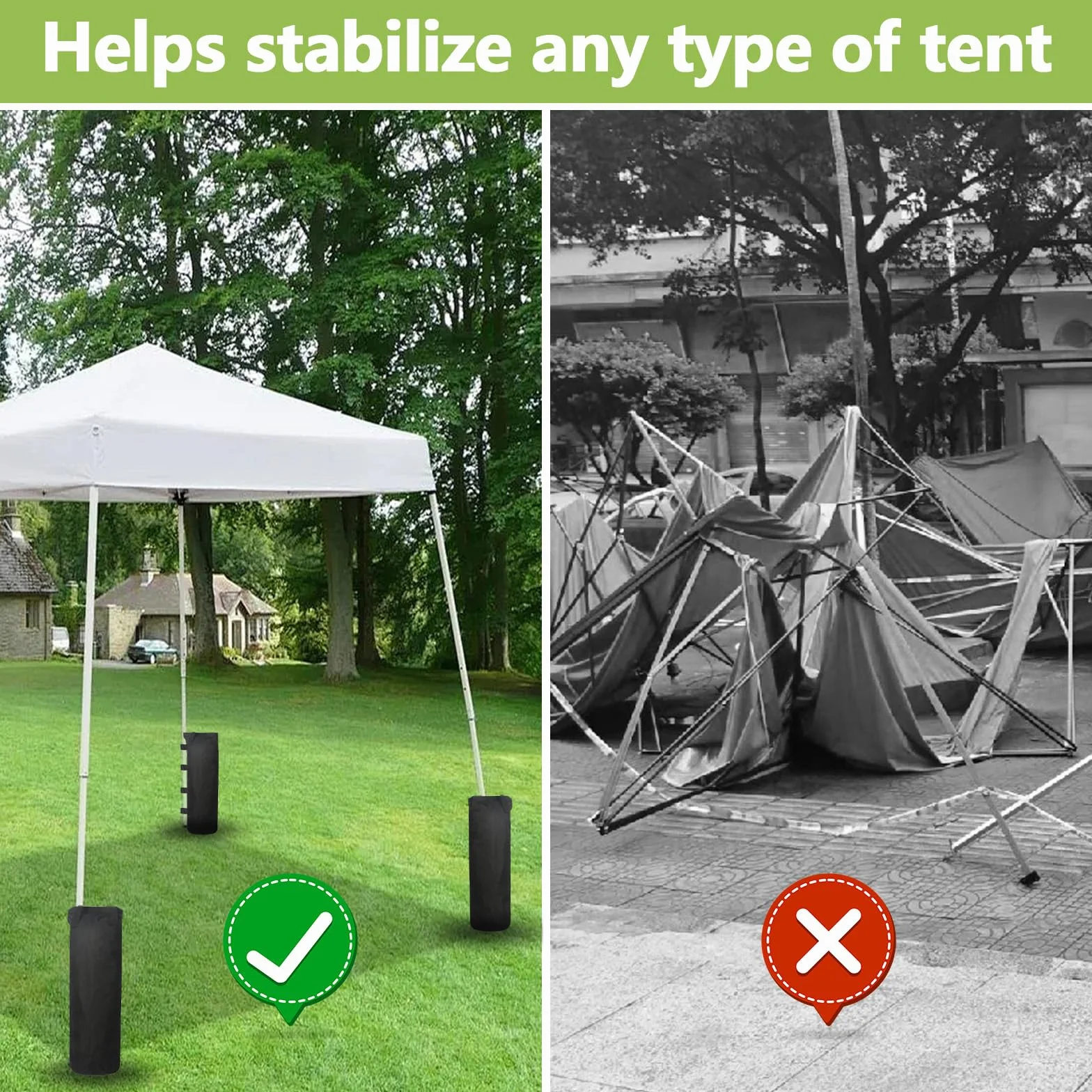 4 sztuki torby z piaskiem do altany, Oxford Super nośny worek piaskowy jakość przemysłowa ciężarki do altany zewnętrznej, parasol plażowy, namiot pop up