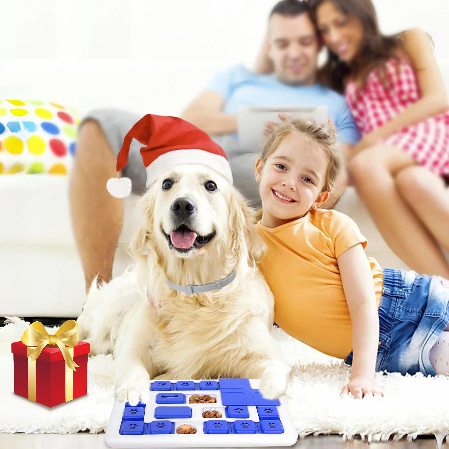 Interaktywne puzzle dla psów, zabawki dla nudy, karmniki dla małych, średnich, dużych szczeniąt, dozownik smakołyków, zabawki na prezenty, stymulacja mózgu dla Iq, powolny podajnik