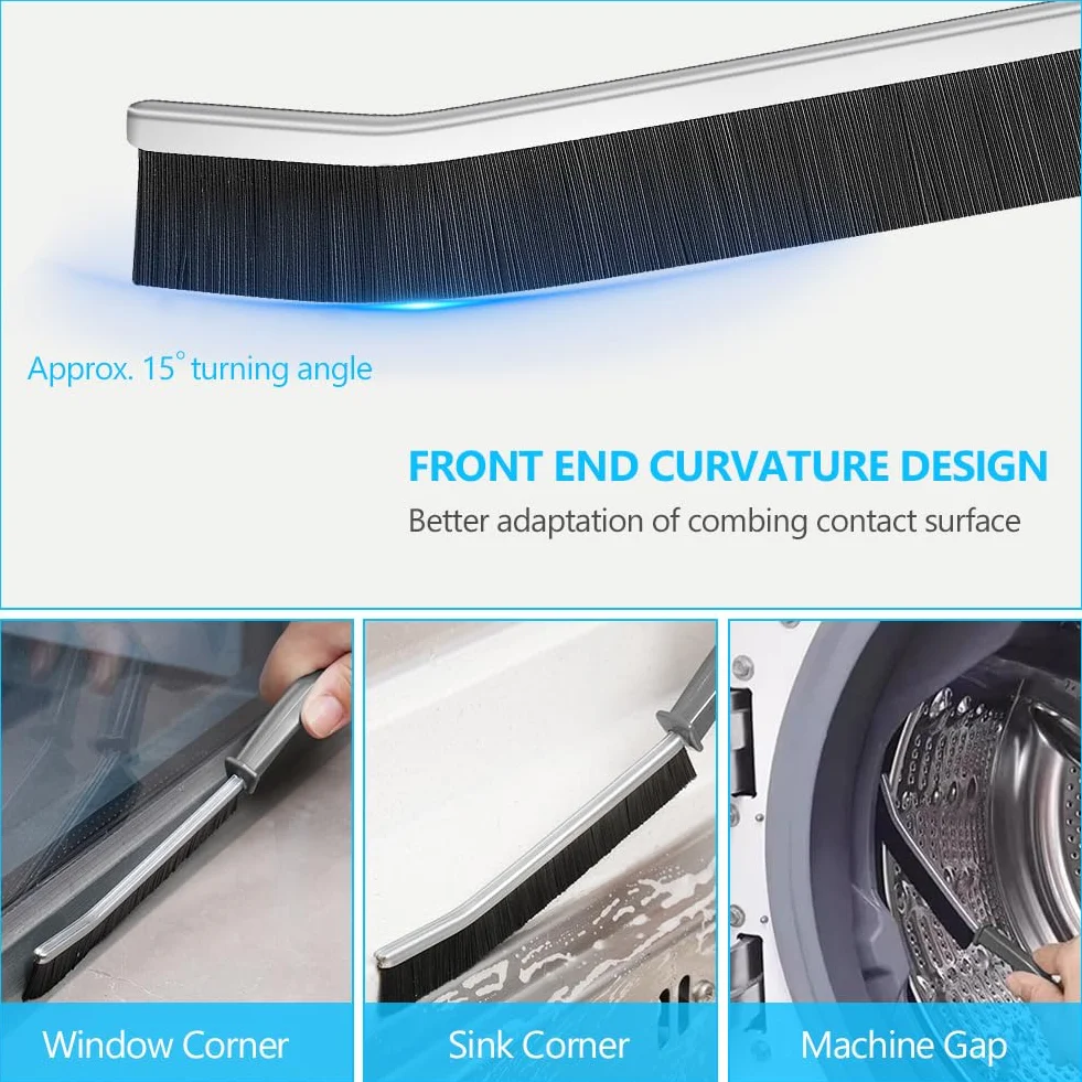 Vicloon Crevice Cleaning Brush, 4 szt. wielofunkcyjna szczotka do czyszczenia szczelin, Hard-Bristled Crevice Cleaning Brush, szczotka do czyszczenia szczelin do kuchni,szczeliny,narożnika（Biały）