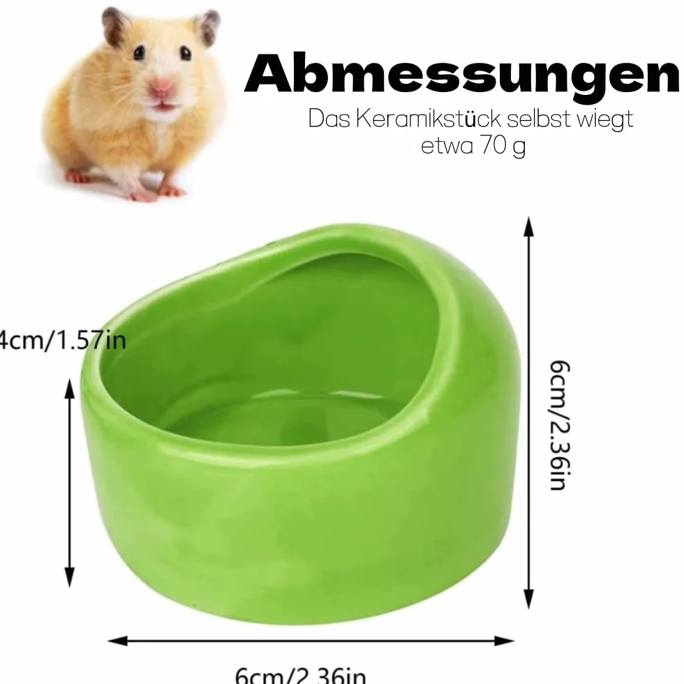 LATRAT Ceramiczna miska na karmę dla chomików 3 sztuki akcesoria dla gryzoni