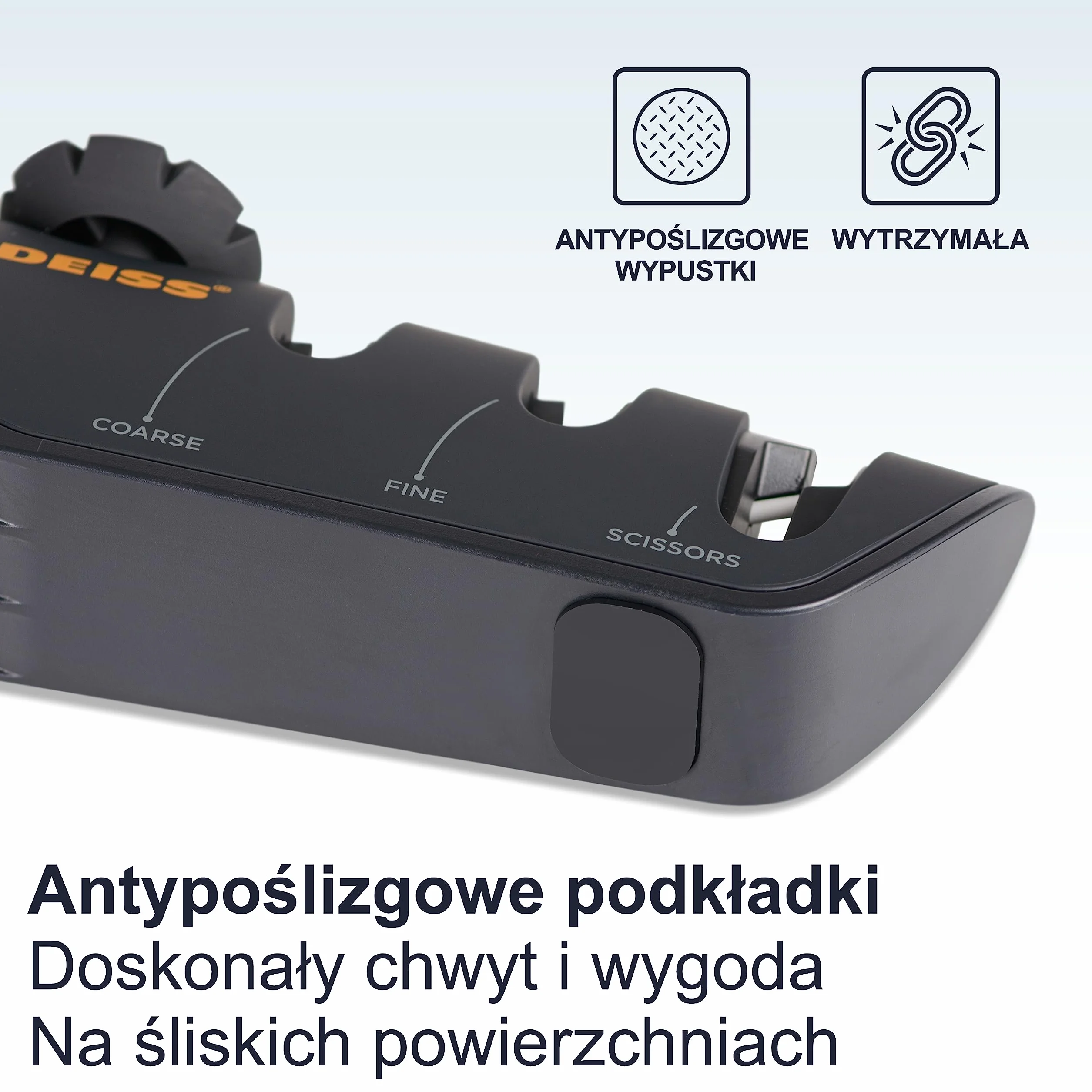 Ostrzałka do noży z regulowanym kątem ostrzenia Deiss PRO - Ręczne ostrzałki do noży kuchennych, ostrzałka do noży kuchennych, Ostrzałka do noży kieszonkowych - Naprawa, przywracanie