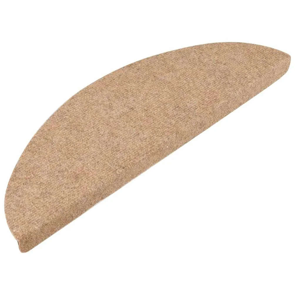 vidaXL Samoprzylepne nakładki na schody, 10 szt., beżowe, 56x17x3 cm, dywaniki na schody, zabezpieczenie stopni schodów, nakładka na stopnie schodów