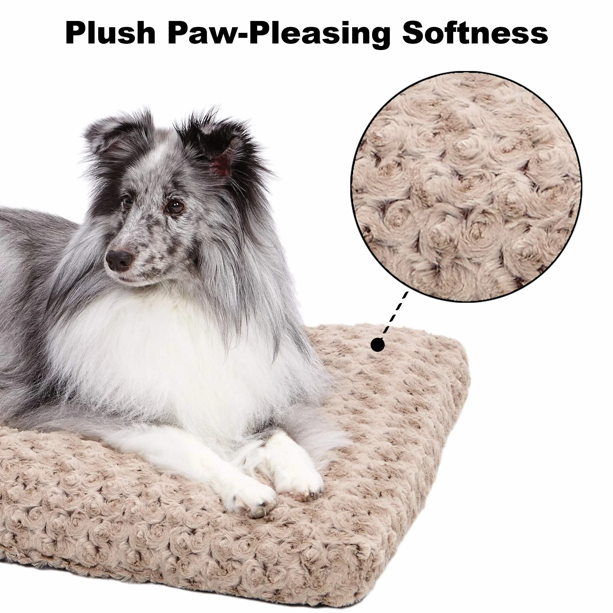 MidWest Homes for Pets Model 40624-STB Pluszowe legowisko dla zwierząt, mokka gradientowe, 60,96 cm