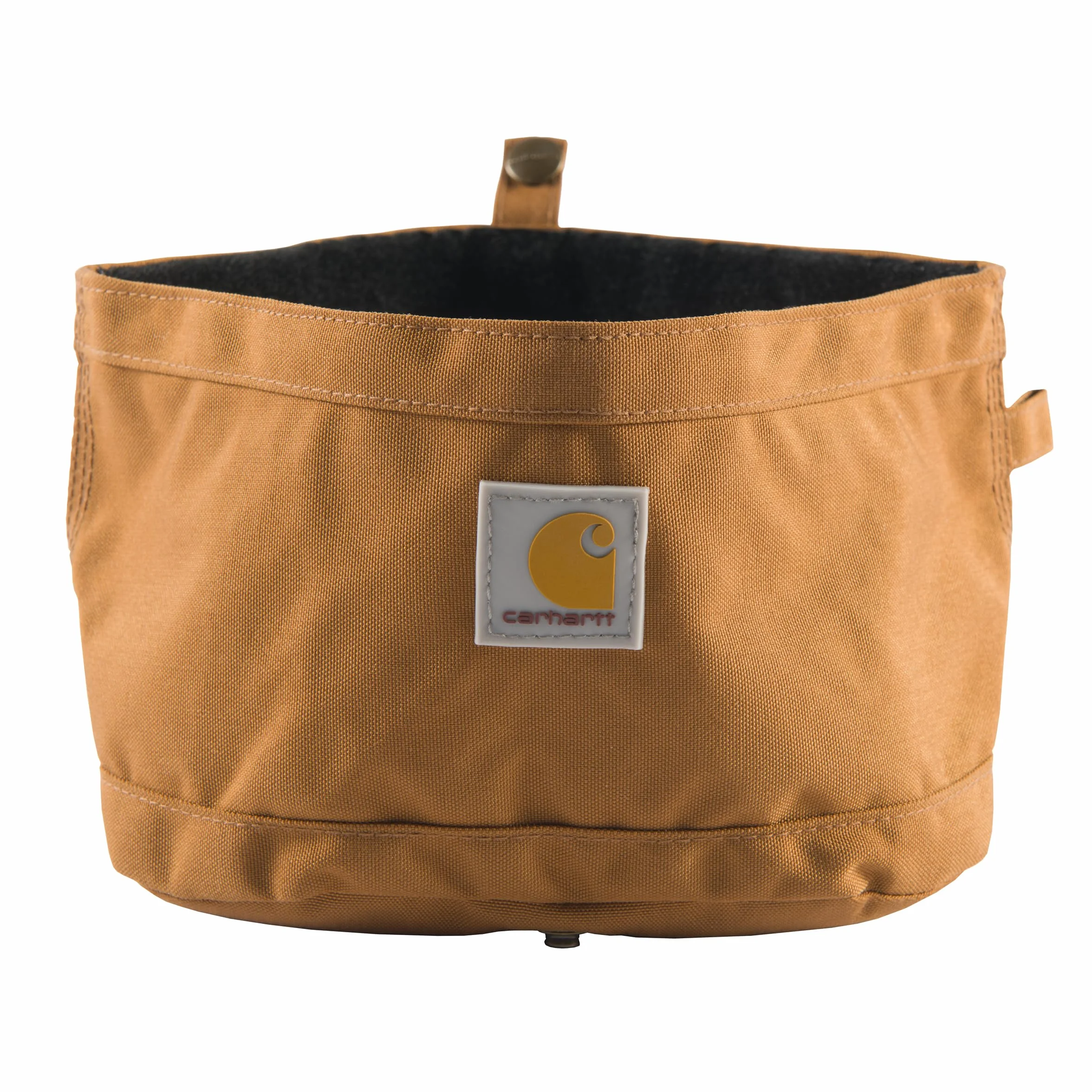 Carhartt Nylonowa miska podróżna dla psa, pakowalna miska dla psa na jedzenie i wodę, Carhartt Brown, pojemność 10 filiżanek