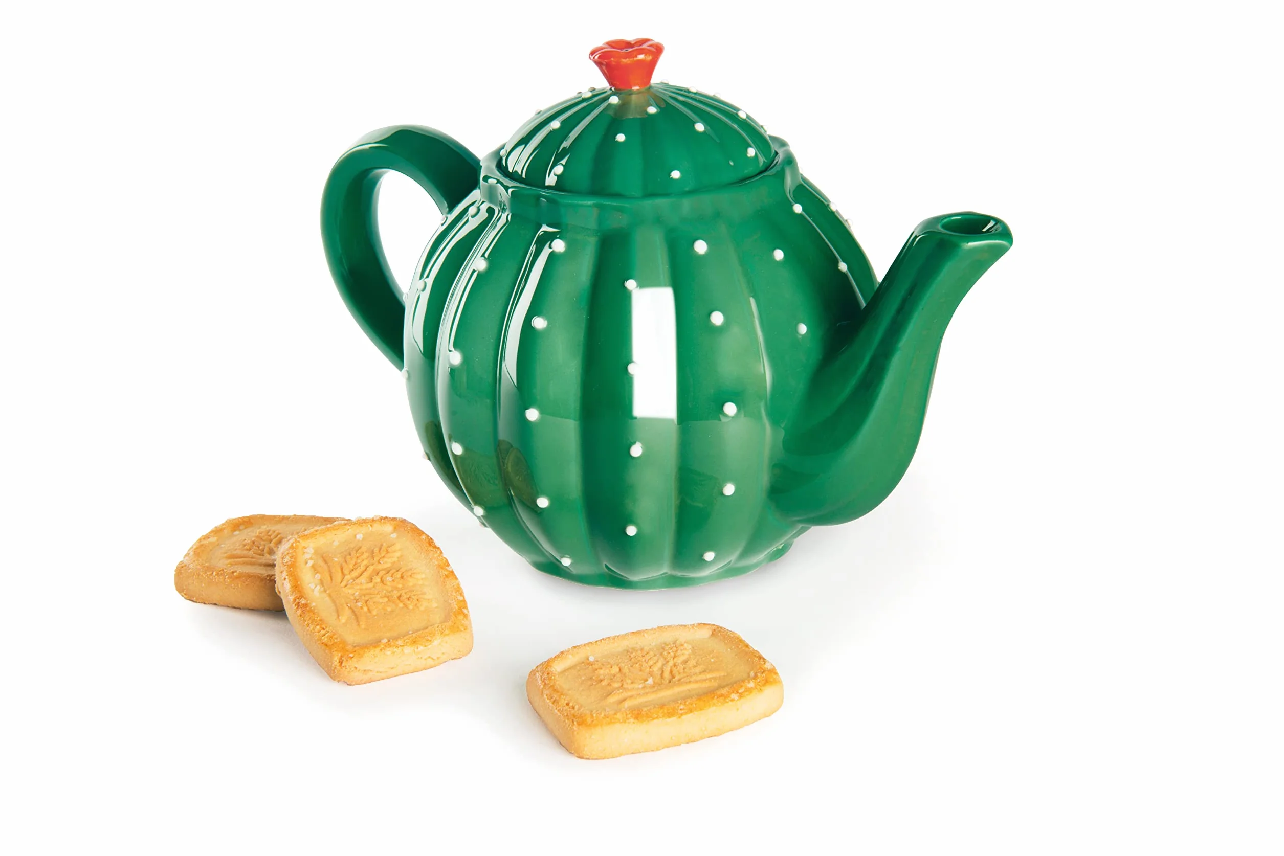 Excelsa Ceramiczny czajniczek kaktusowy, 650 ml, ciemnozielony