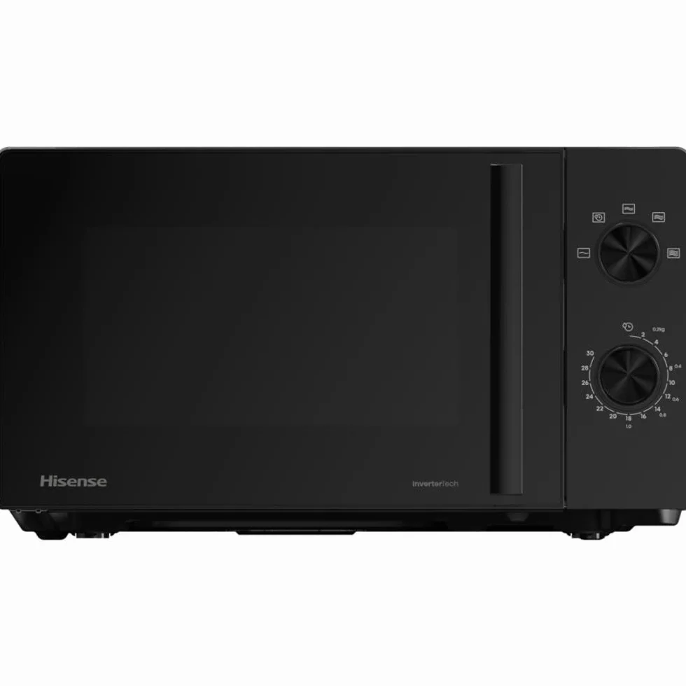 Hisense H20MOBP1HI kuchenka mikrofalowa, 20 l, 700 W, inwerterTech/powłoka ceramiczna, szkło premium, dostosowane do indywidualnych potrzeb, wielofazowe gotowanie/funkcja rozmrażania/pięć poziomów