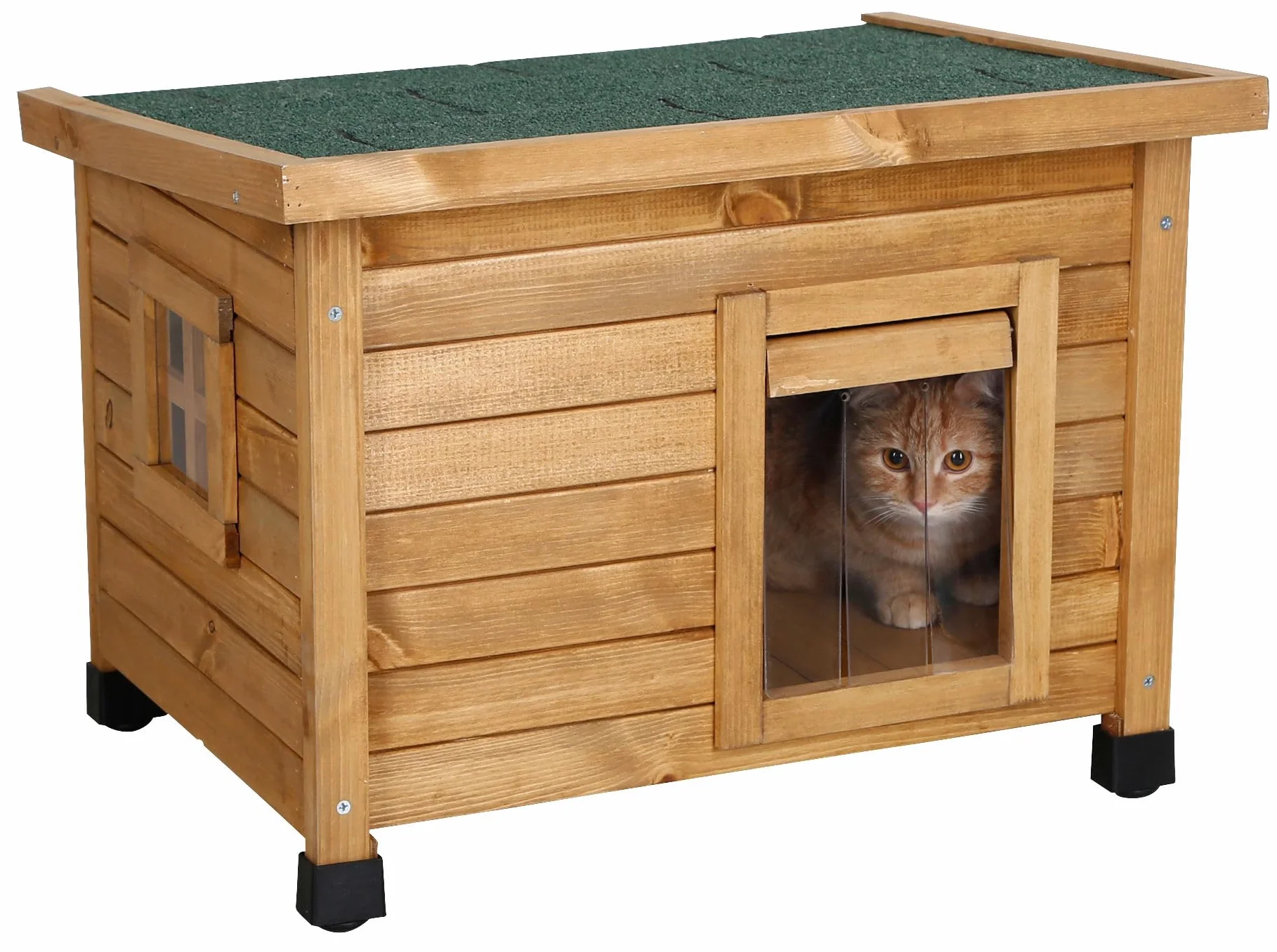 Kerbl Pet Rustica Domek dla Kota, Brązowy, 57 x 45 x 43 cm