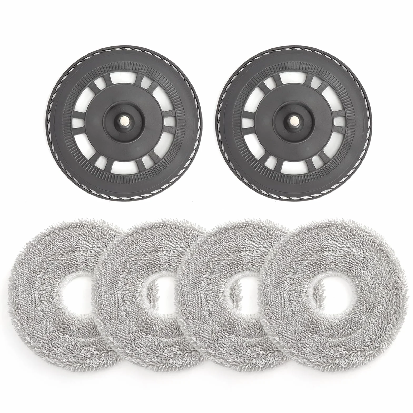 4 ściereczki do wycierania z 2 uchwytami, zestaw zapasowy do robota odkurzającego, do X10-Ultra/X20-Ultra/X30-Ultra /X40/X40 Pro/X40 Pro Ultra/L10-Ultra /L20-Ultra, nadaje się do prania, kompatybilne