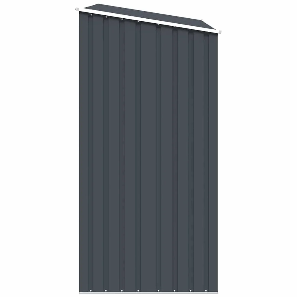 vidaXL Szopa z wiatą na drewno, antracyt, 245x98x159 cm, stal