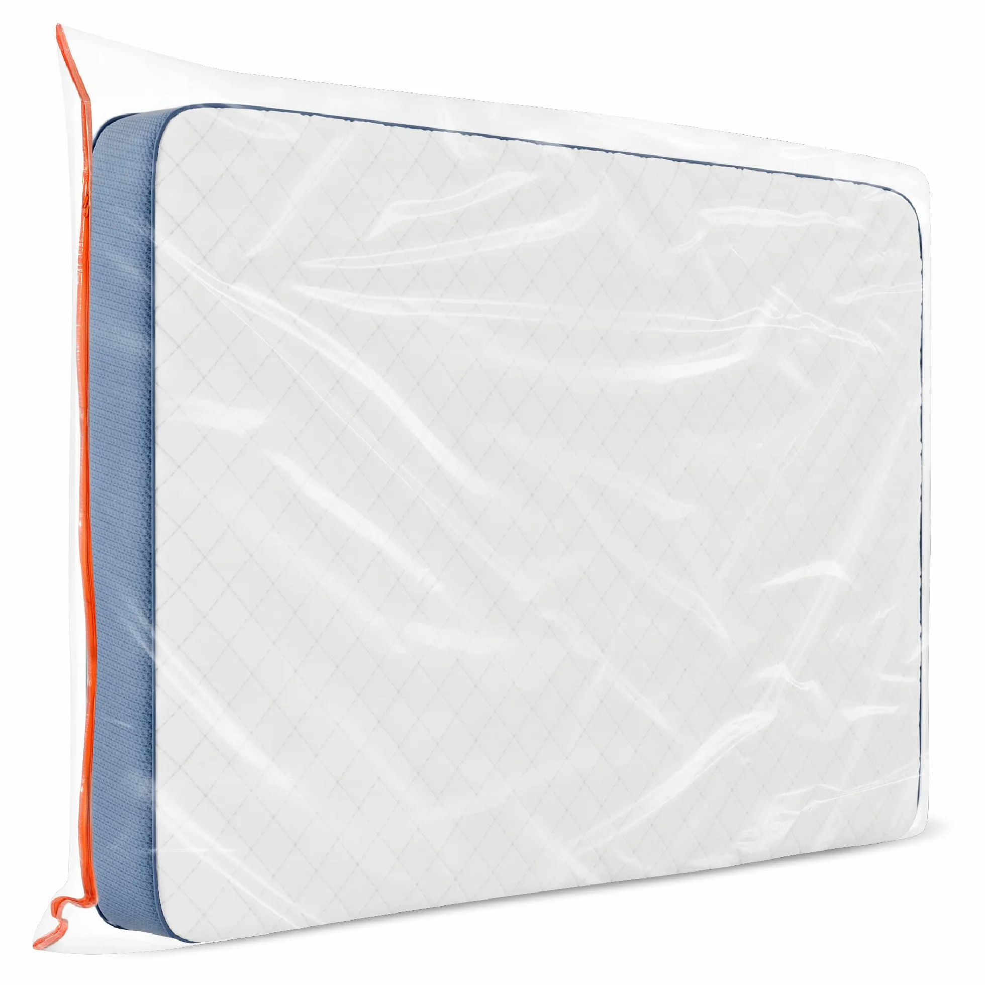 Plastikowy Pokrowiec na Materac 160x200 cm (Grubość 30 cm) - Chroń Swój Materac - Idealny do Przechowywania, Przenoszenia - z Zamkiem Błyskawicznym