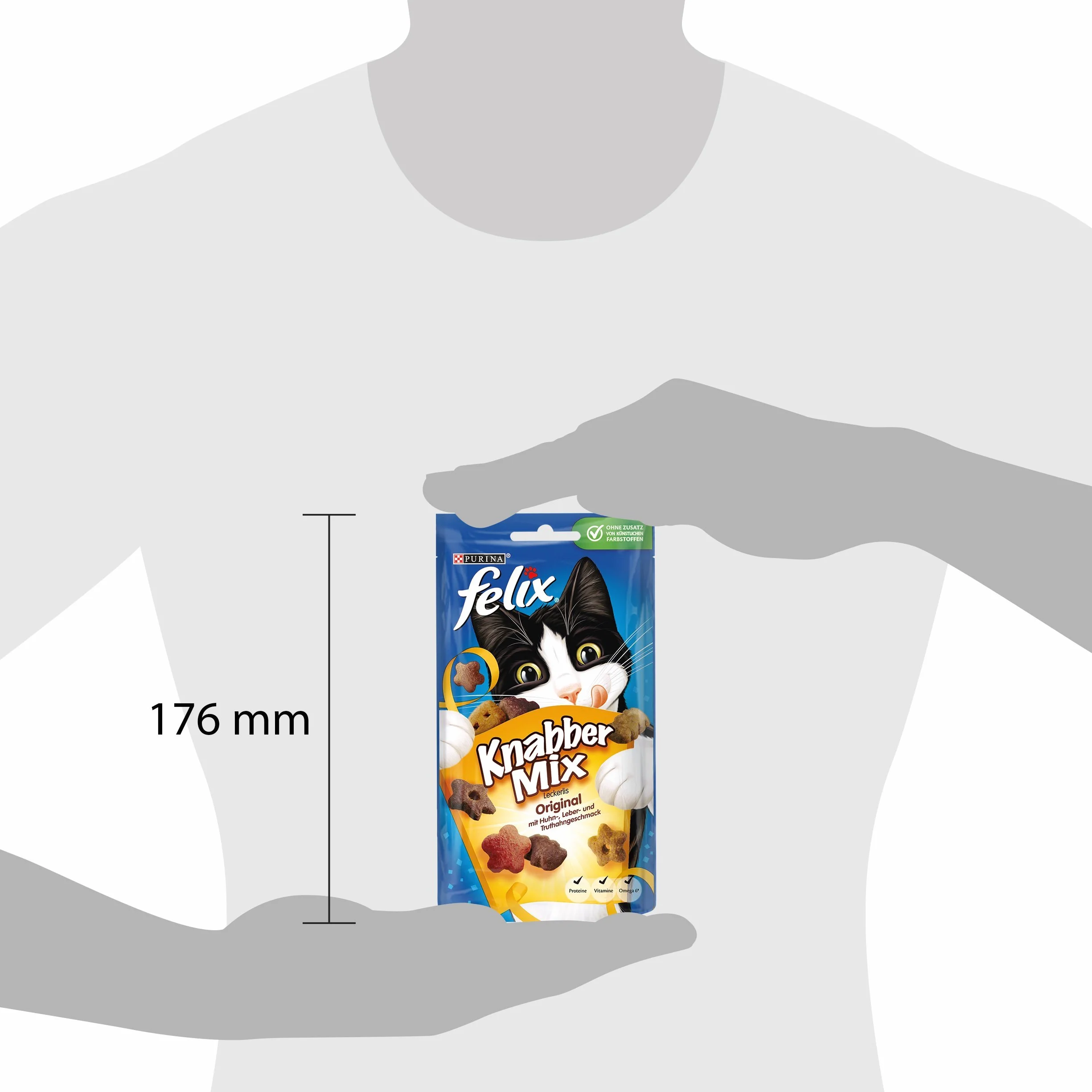 Felix Przekąska dla Kotów, Kurczak/Wątróbka/Indyk, 8 x 60 g