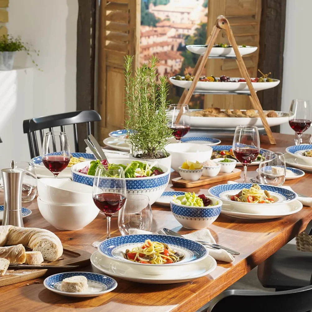 Villeroy und Boch Casale Blu talerz na chleb, porcelana premium, niebieski/biały, 16 cm