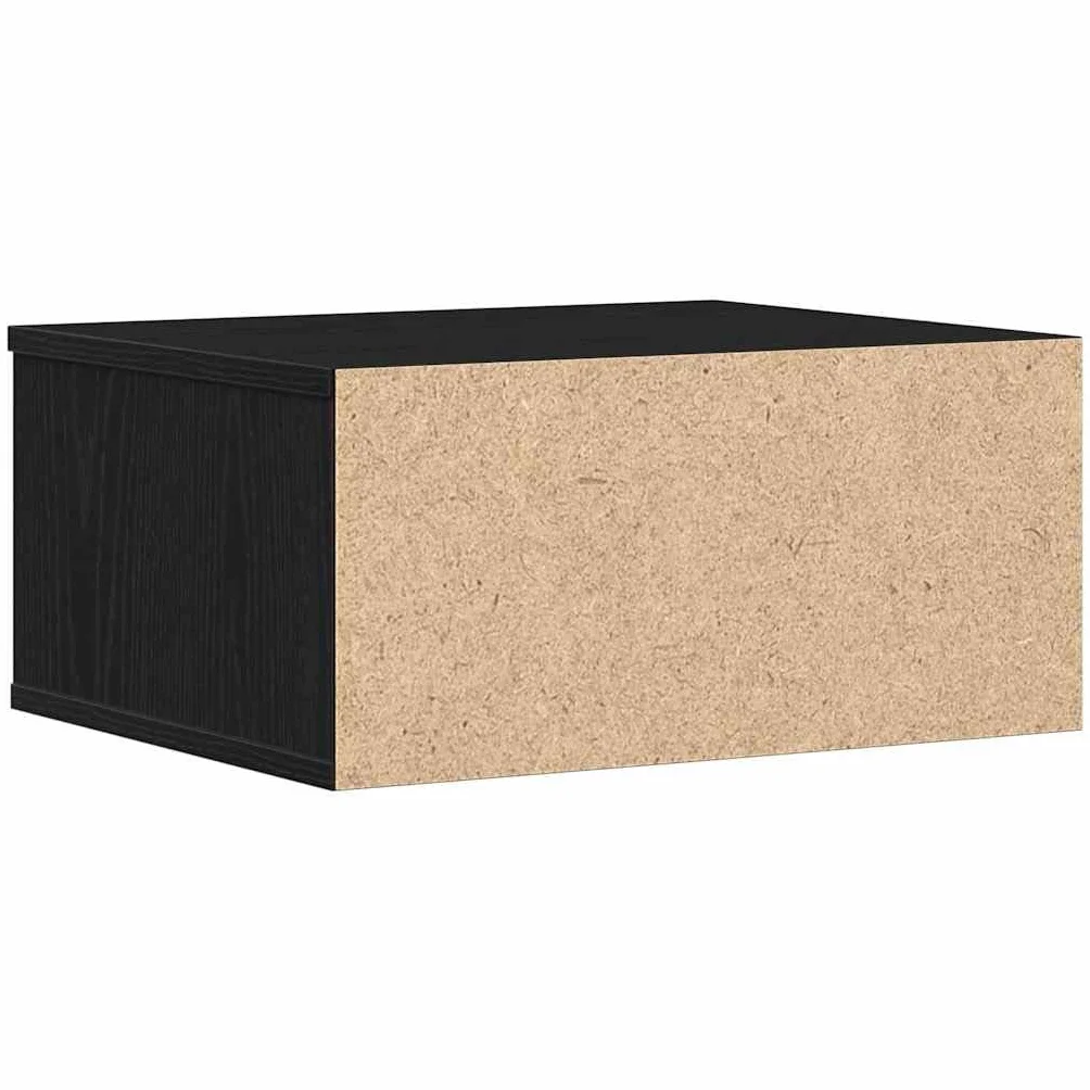 vidaXL Stojak na drukarkę Czarny Dąb 49 x 40 x 22.5 cm, Miejski stół na drukarkę, nowoczesny design, drewniane meble, kompaktowy, oszczędzający miejsce w domu