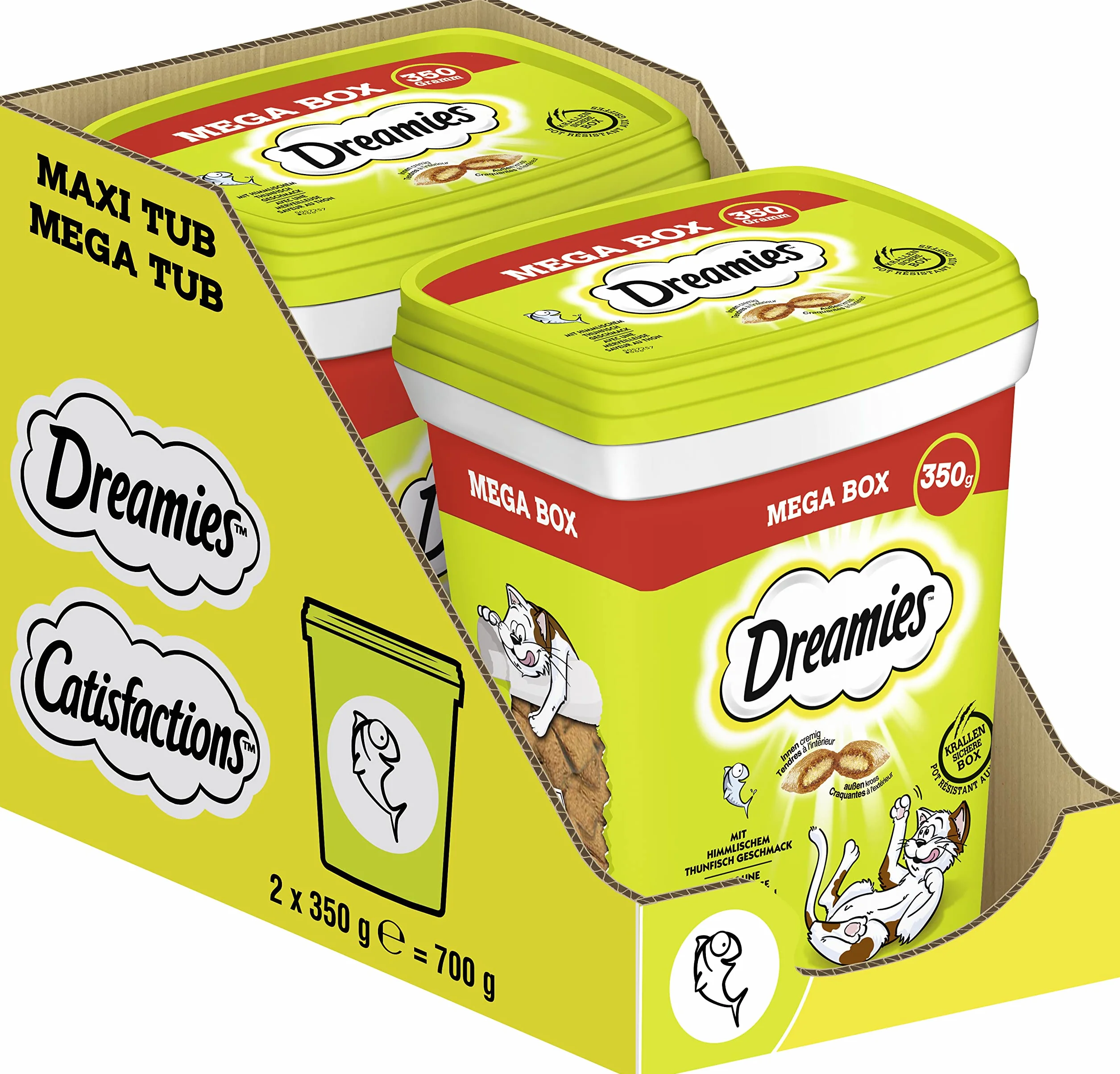 Dreamies Klassiker Przekąska dla Kotów Tuńczyk 2 x 350 g
