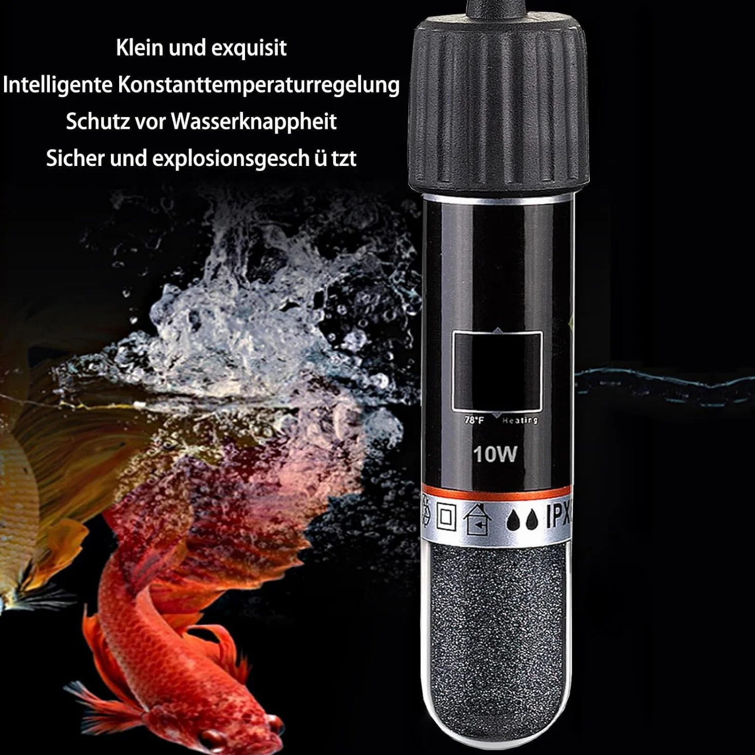 GERUI 2SZT. USB Grzejnik do Akwarium 10 W Mini Grzejka do Akwarium z Termostatem, Termostat Grzejnik do Akwarium dla Żółwi dla Małych Akwariów na Słodką i Słoną Wodę