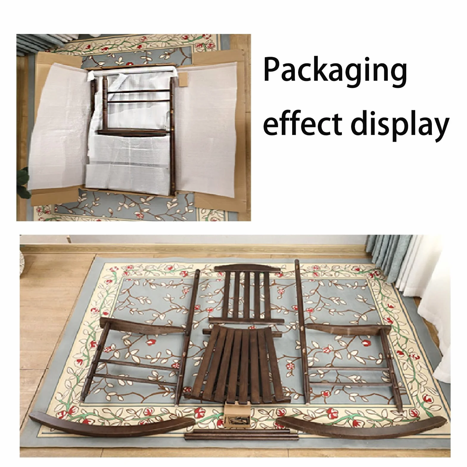 Rocking chairs,wooden rocking chair,outdoor rocking chairs,outdoor wooden rocking chair,With oversized high back and large seating surface, it is suitable for garden, lawn, patio porch, fire pit (Col
